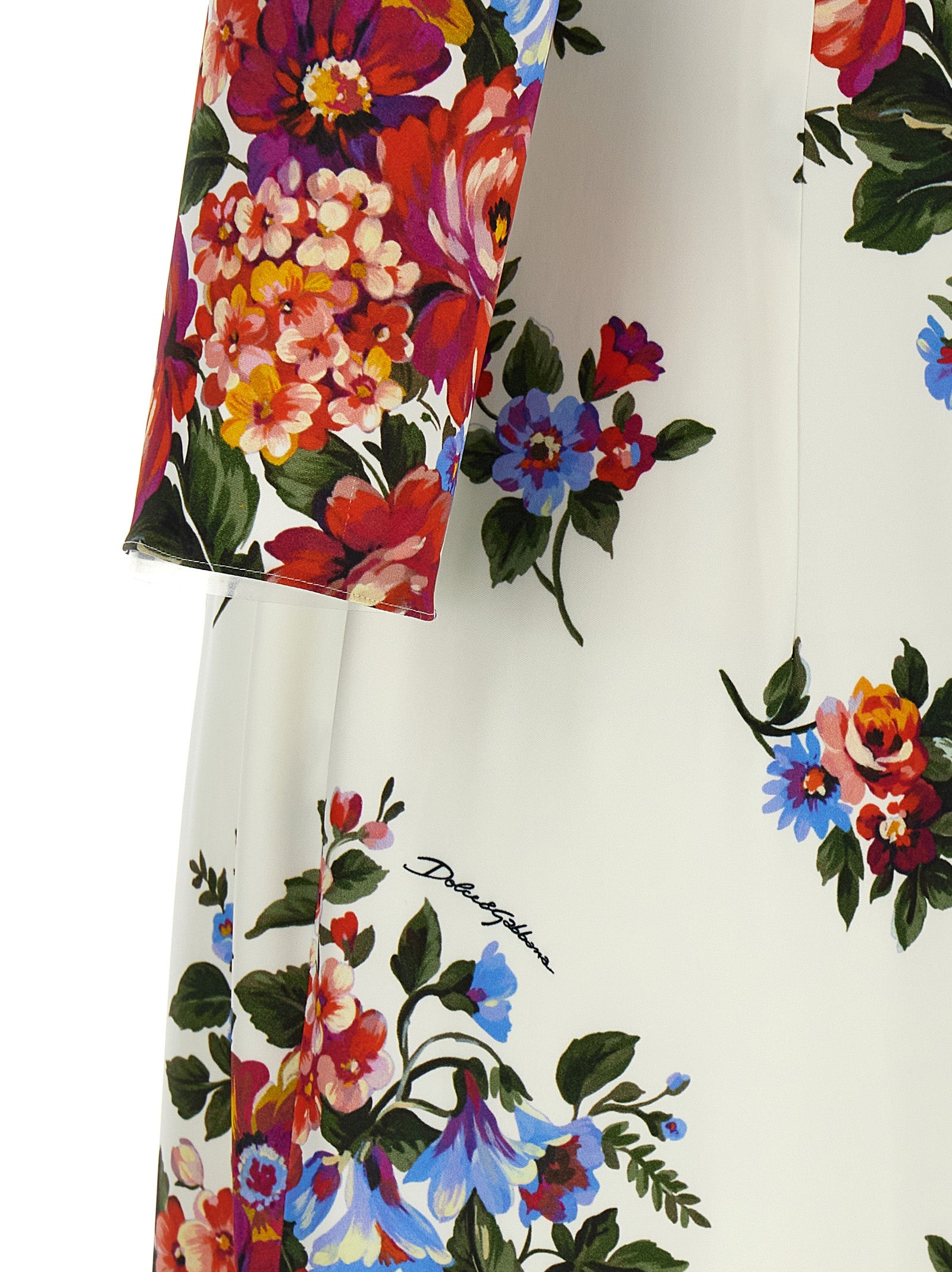 Dolce & Gabbana Weißes Midikleid aus Viskose