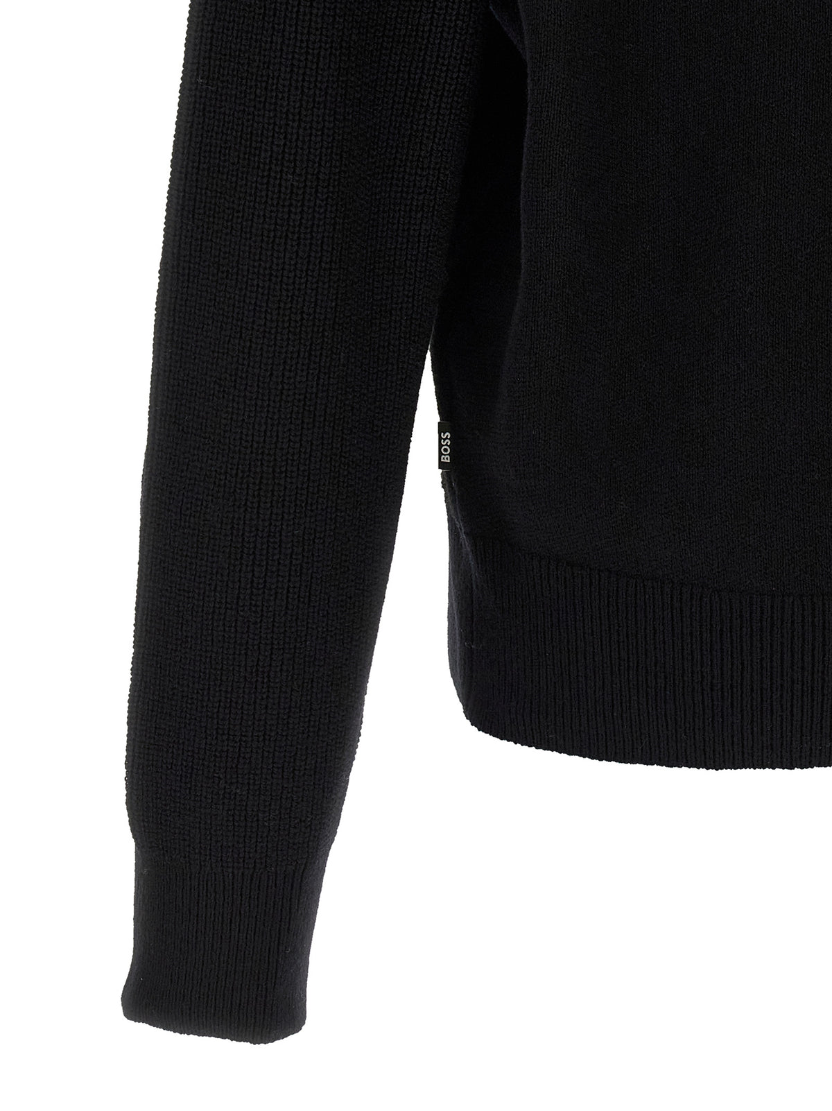 Hugo Boss Schwarzer Cardigan aus Schurwolle