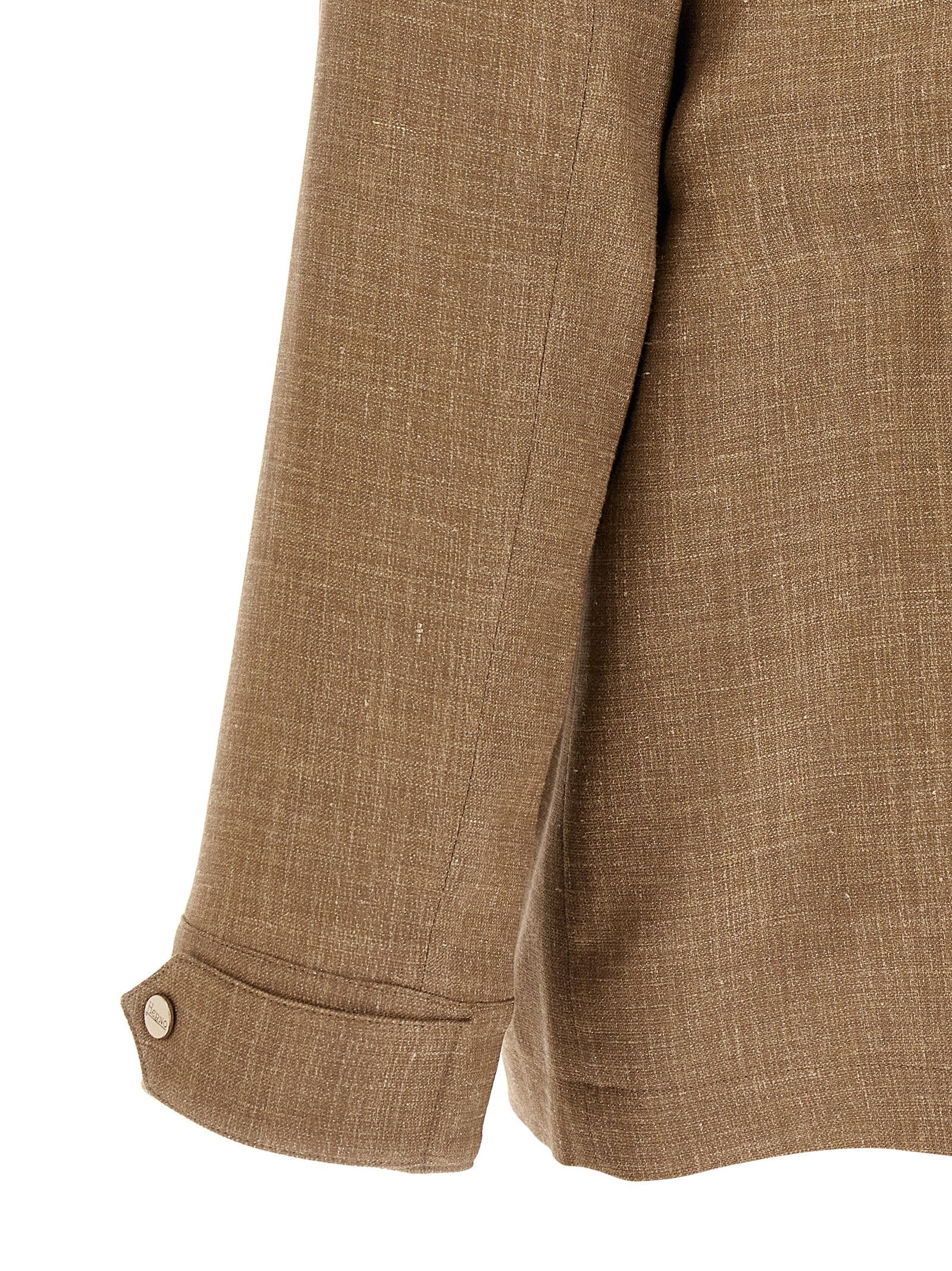 Herno Beige Wollmantel Lang