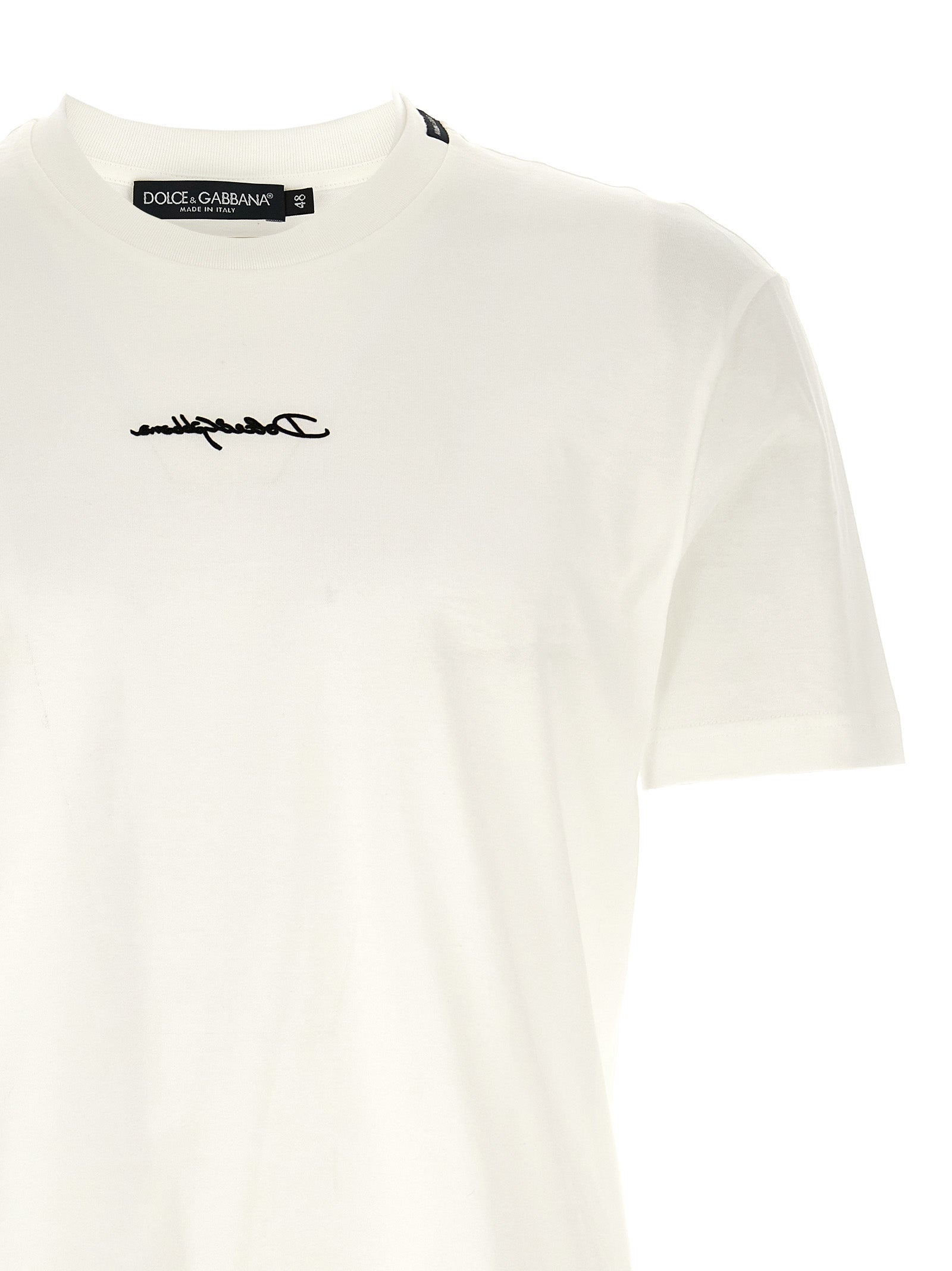 Dolce & Gabbana Weißes Baumwoll-T-Shirt