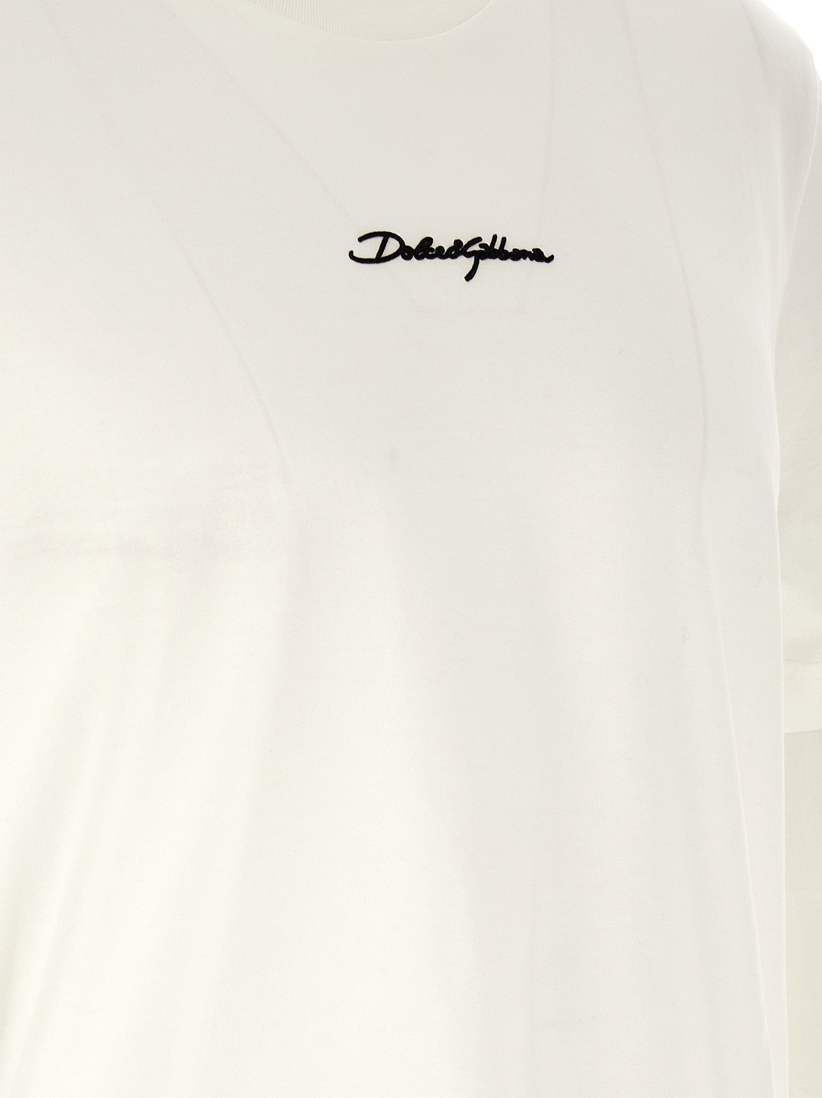 Dolce & Gabbana Weißes Baumwoll-T-Shirt
