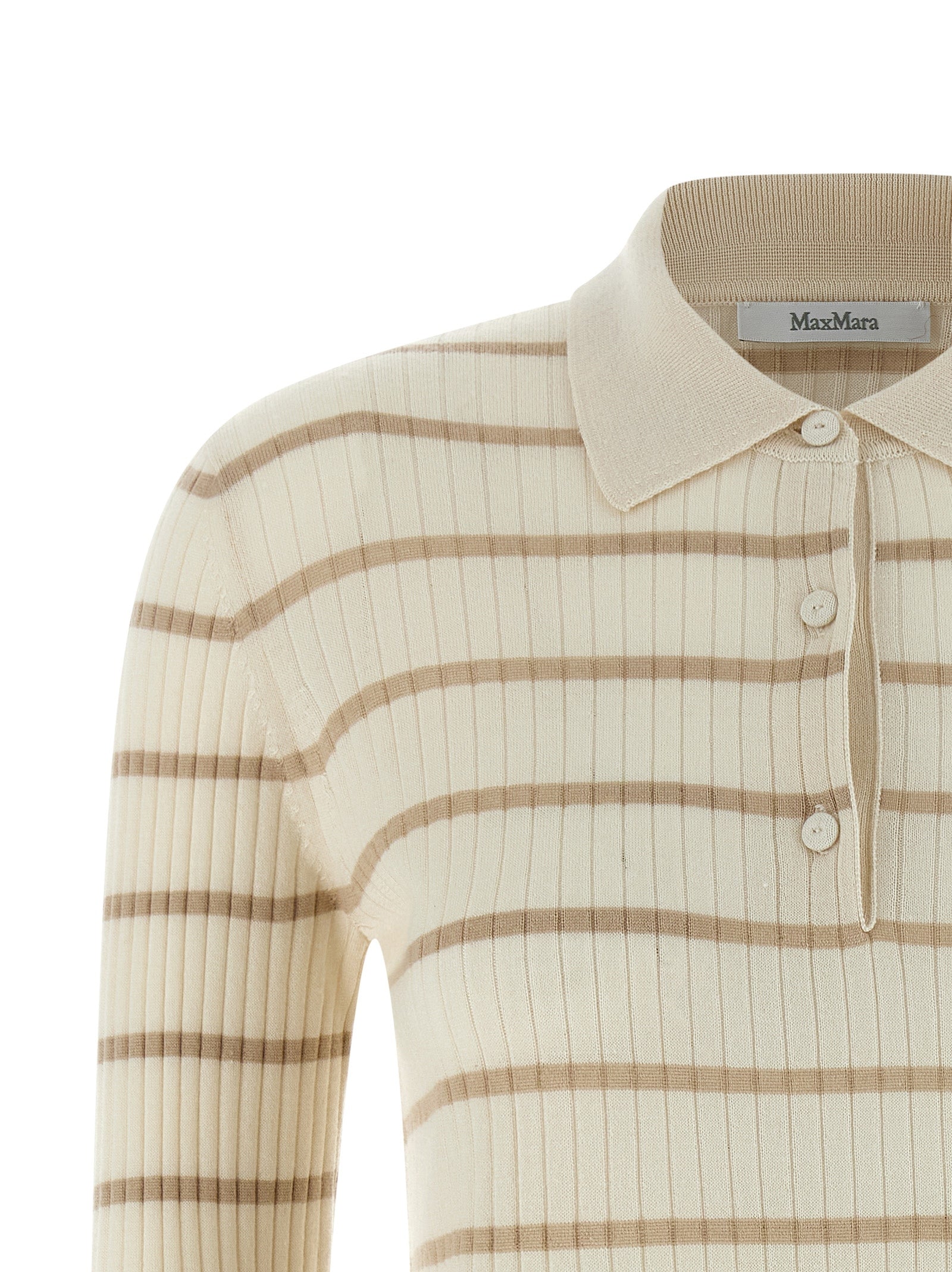 Max Mara Beige Kaschmir-Poloshirt