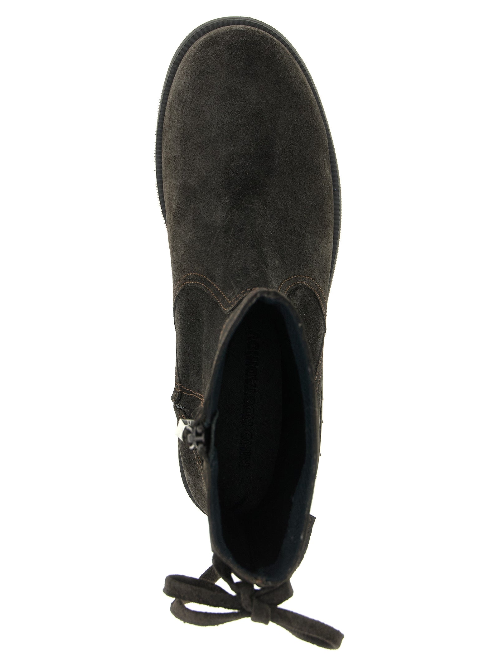 Kiko Kostadinov Ankle Boots aus braunem Kalbsleder