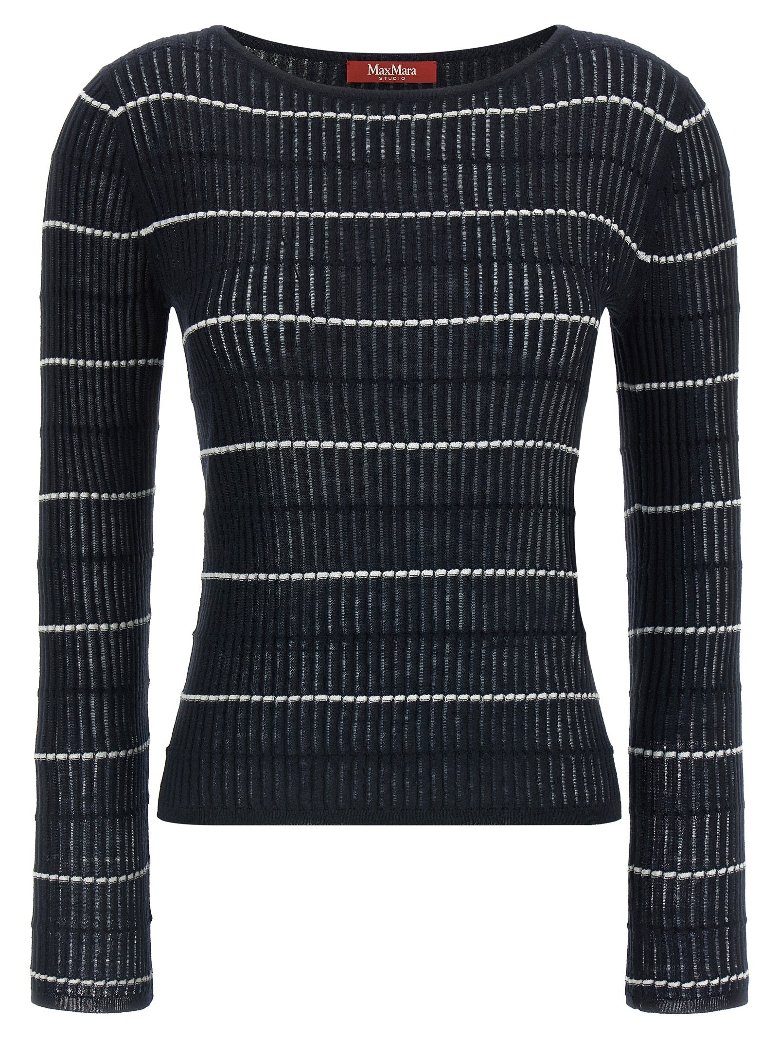 Max Mara Blauer Seiden-Cardigan