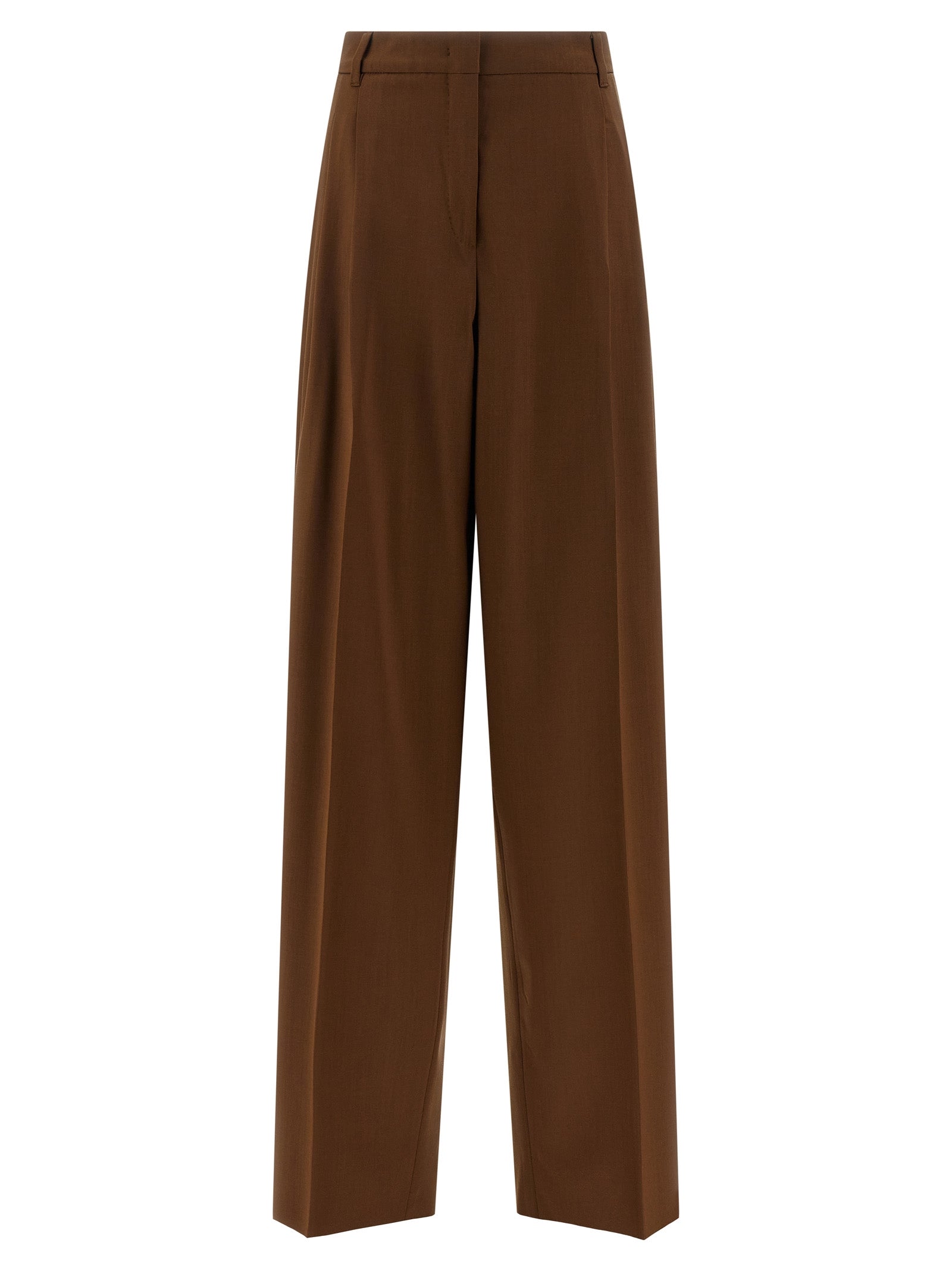 Max Mara Braune Hose aus reiner Schurwolle