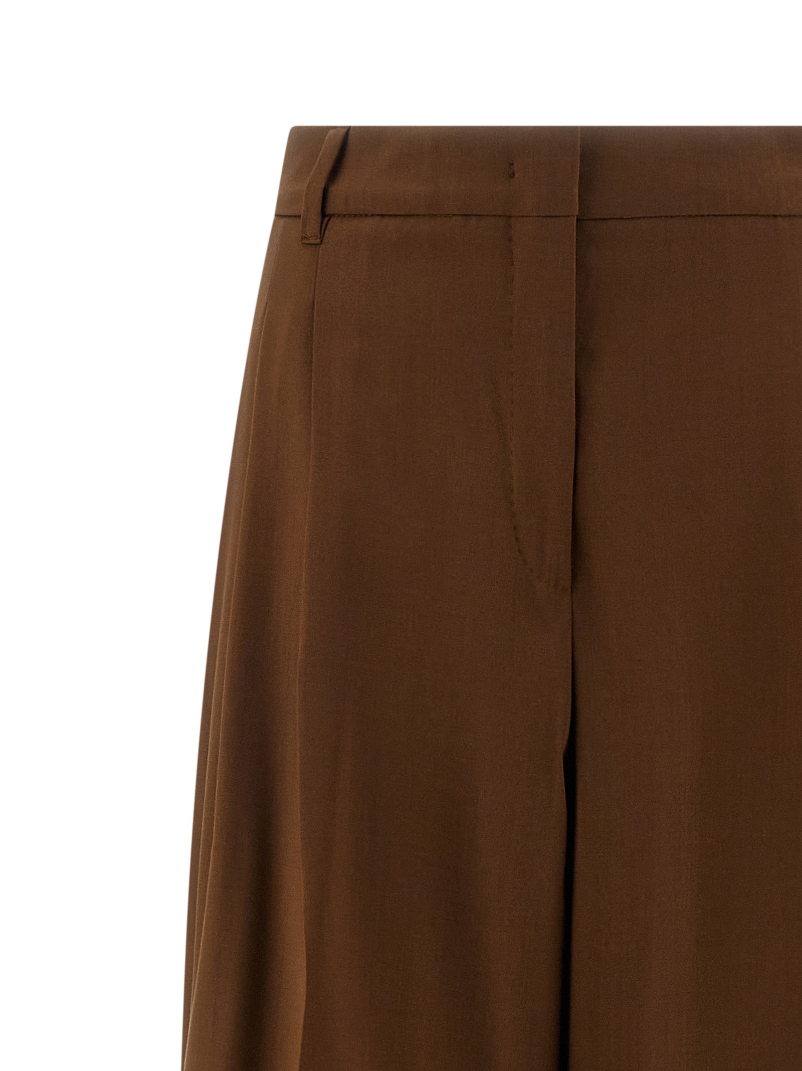 Max Mara Braune Hose aus reiner Schurwolle