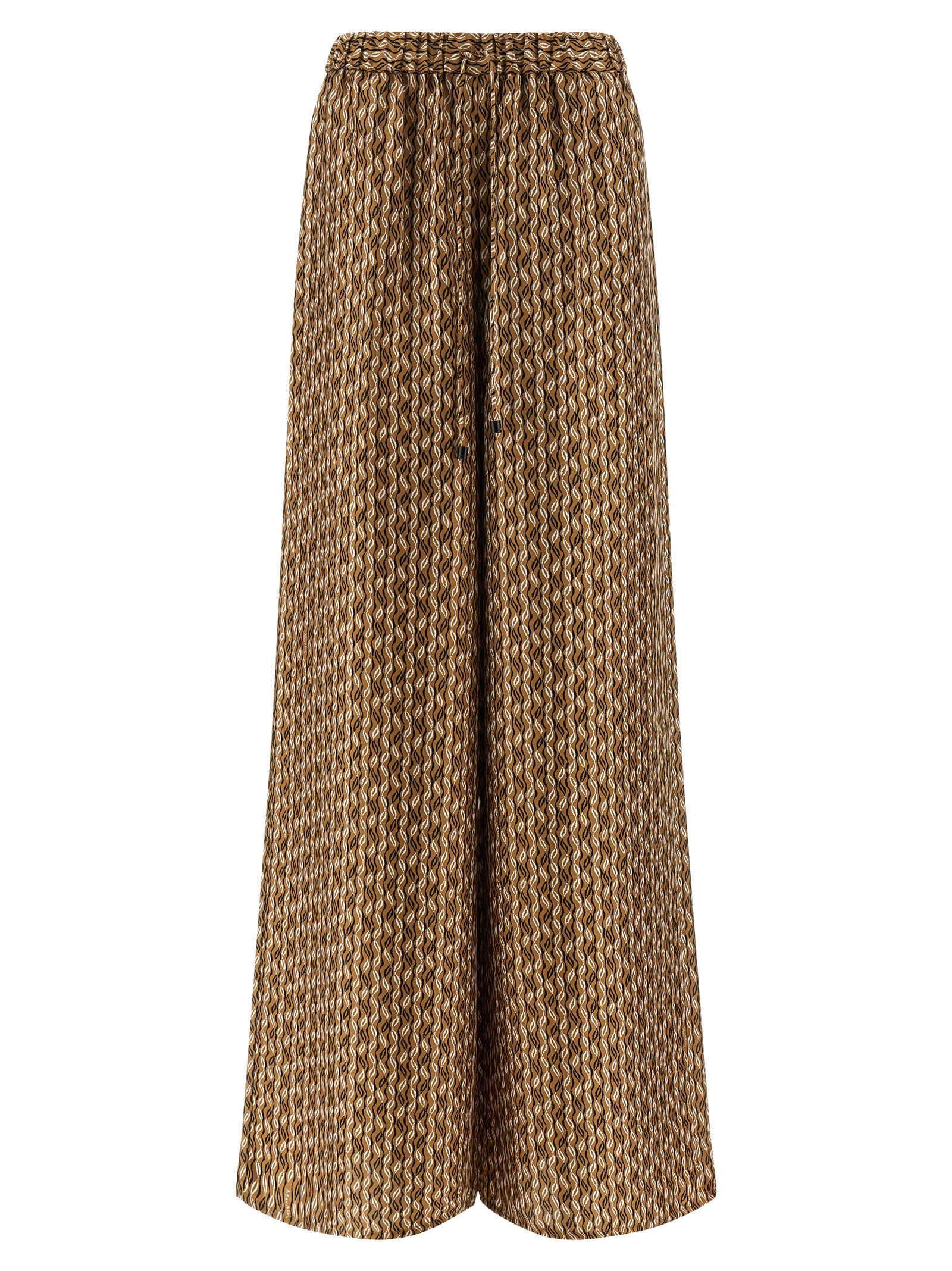 Max Mara Braune Seidenhose Lässig
