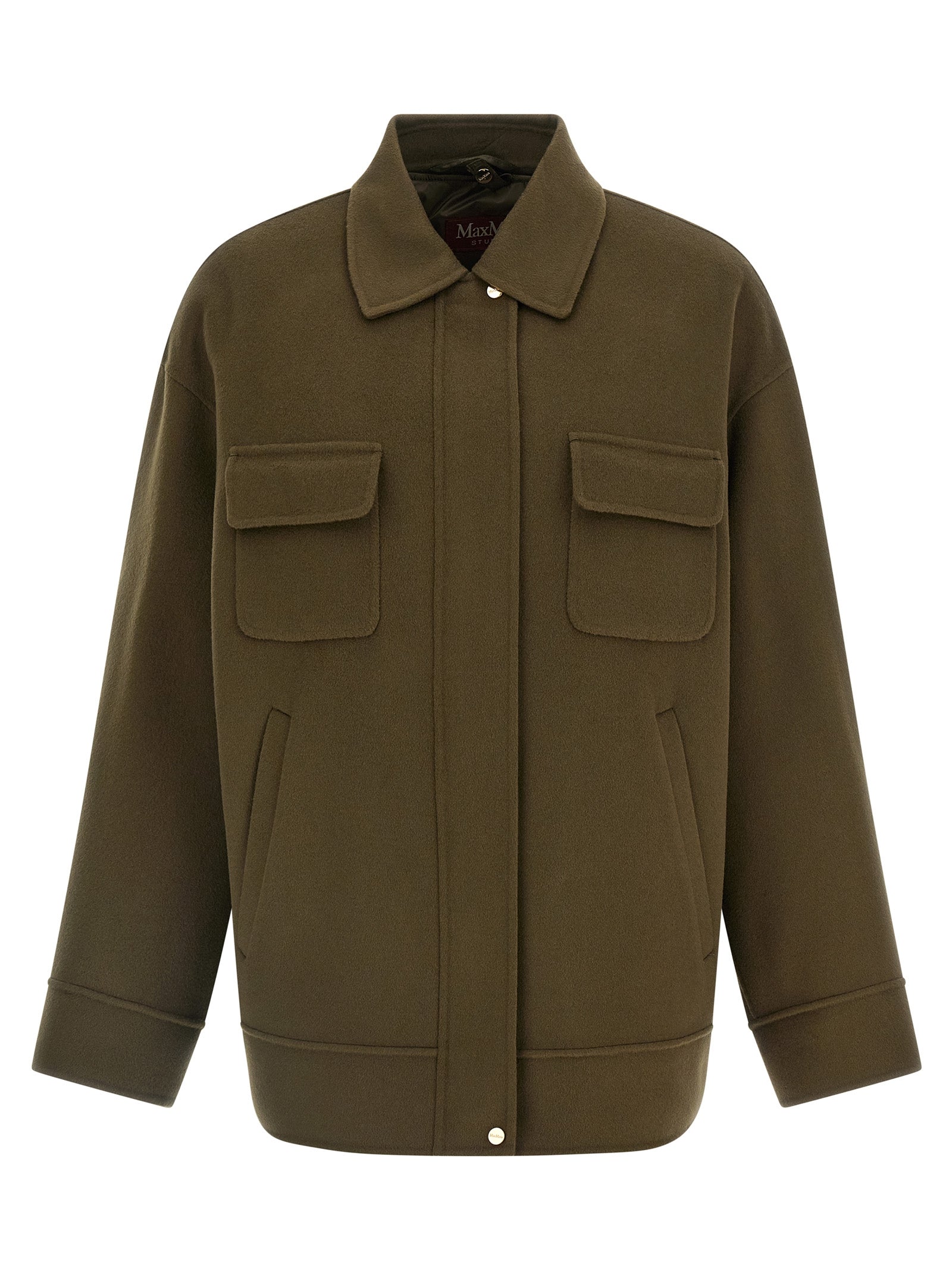 Max Mara Zweifarbiger Mantel aus Schurwolle