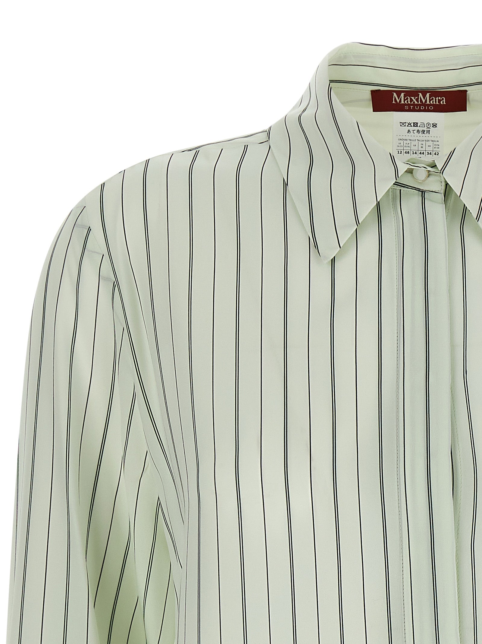 Max Mara Zweifarbige Seidenbluse