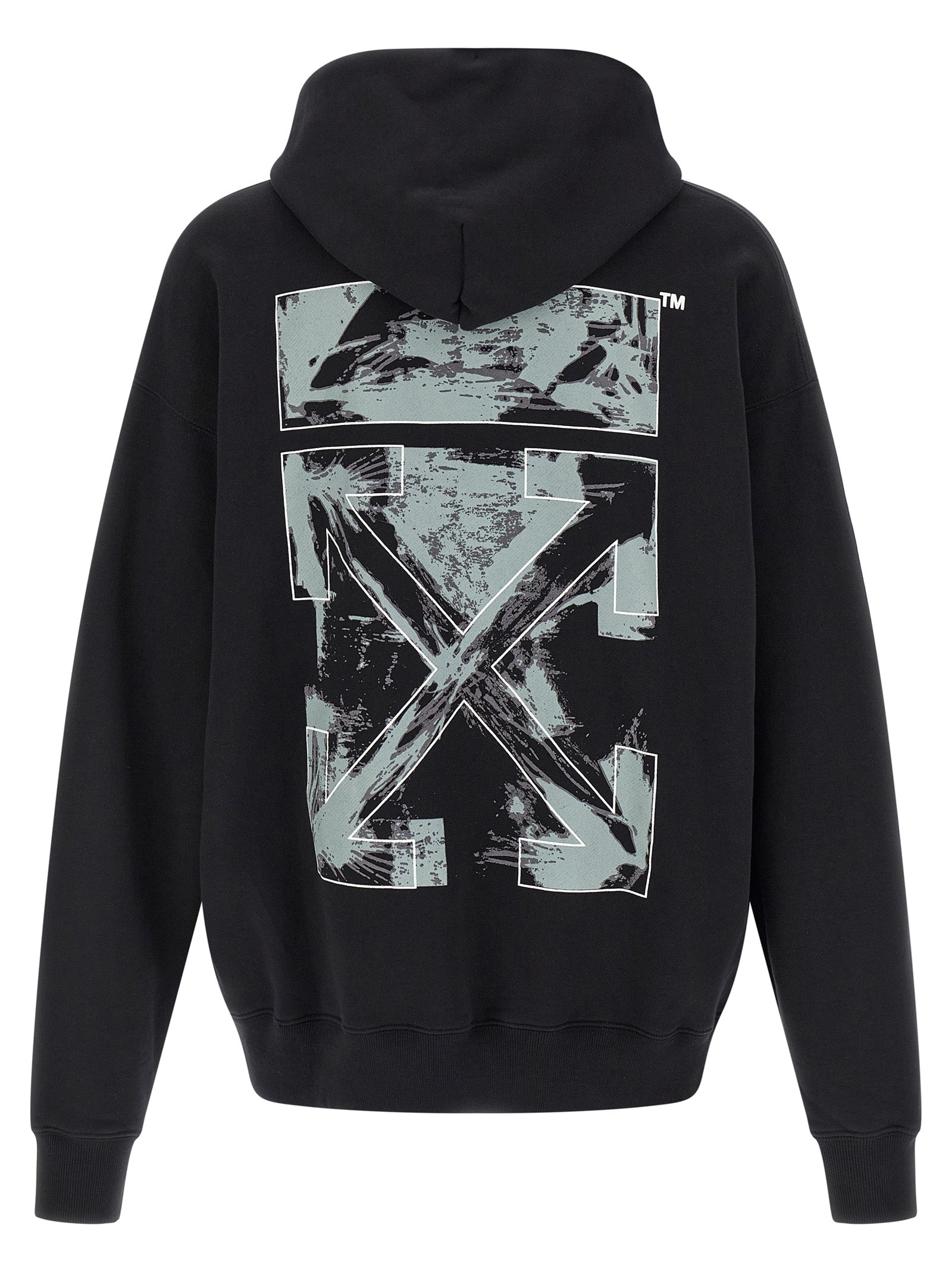 Off-White Schwarzer Baumwoll-Sweatshirt
