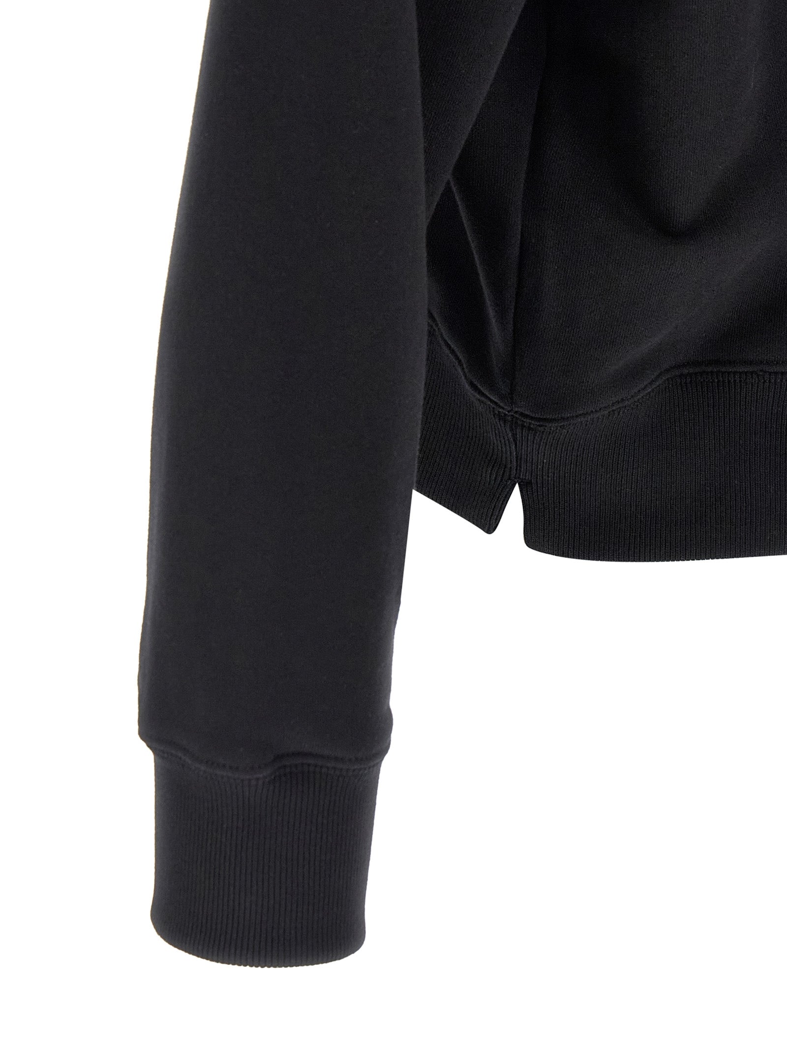 Off-White Schwarzer Baumwoll-Sweatshirt