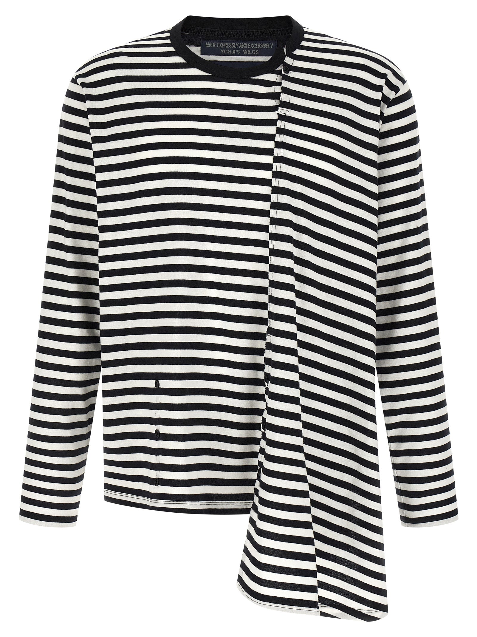 Yohji Yamamoto Baumwoll-Cardigan in Zweifarbenoptik