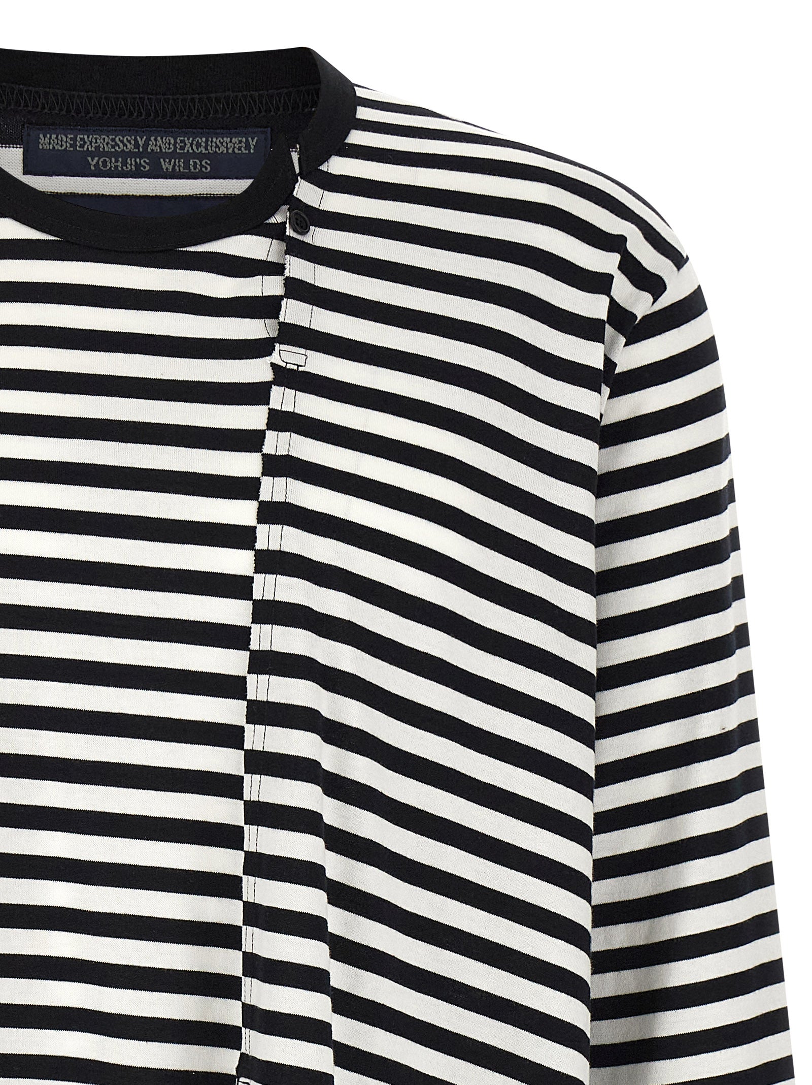 Yohji Yamamoto Baumwoll-Cardigan in Zweifarbenoptik