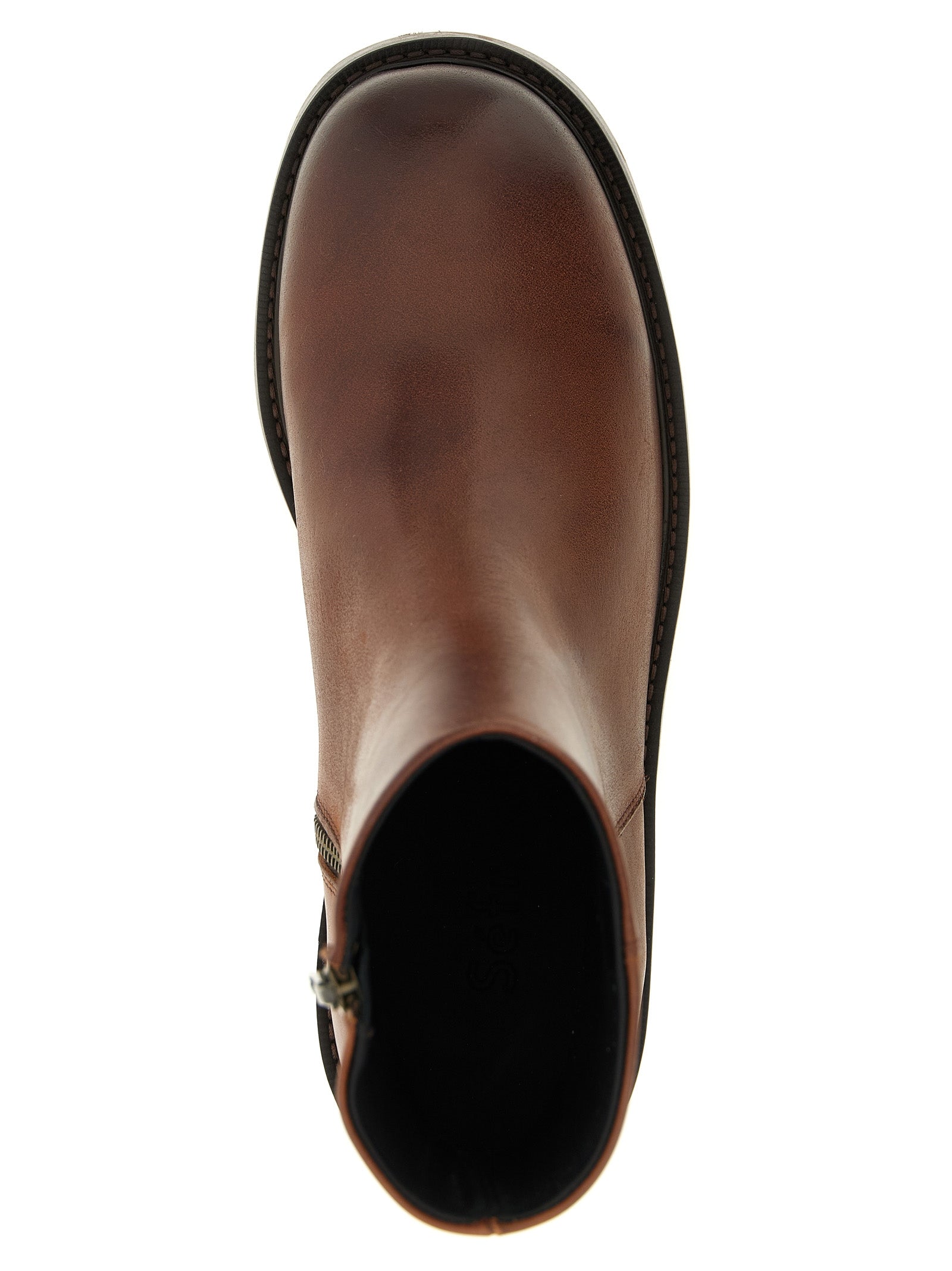 SÉFR Ankle Boots aus braunem Kalbsleder