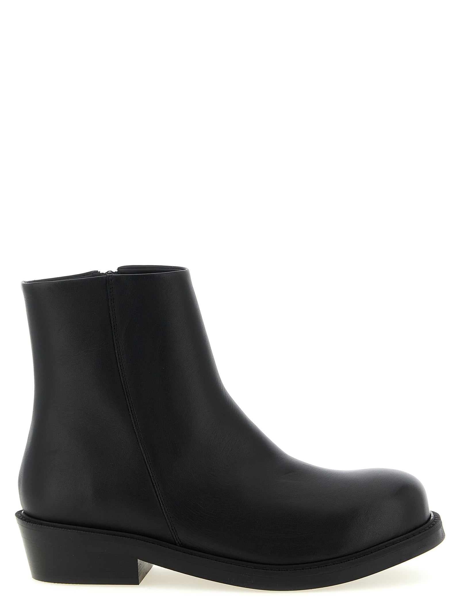 SÉFR Schwarze Stiefeletten aus Kalbsleder