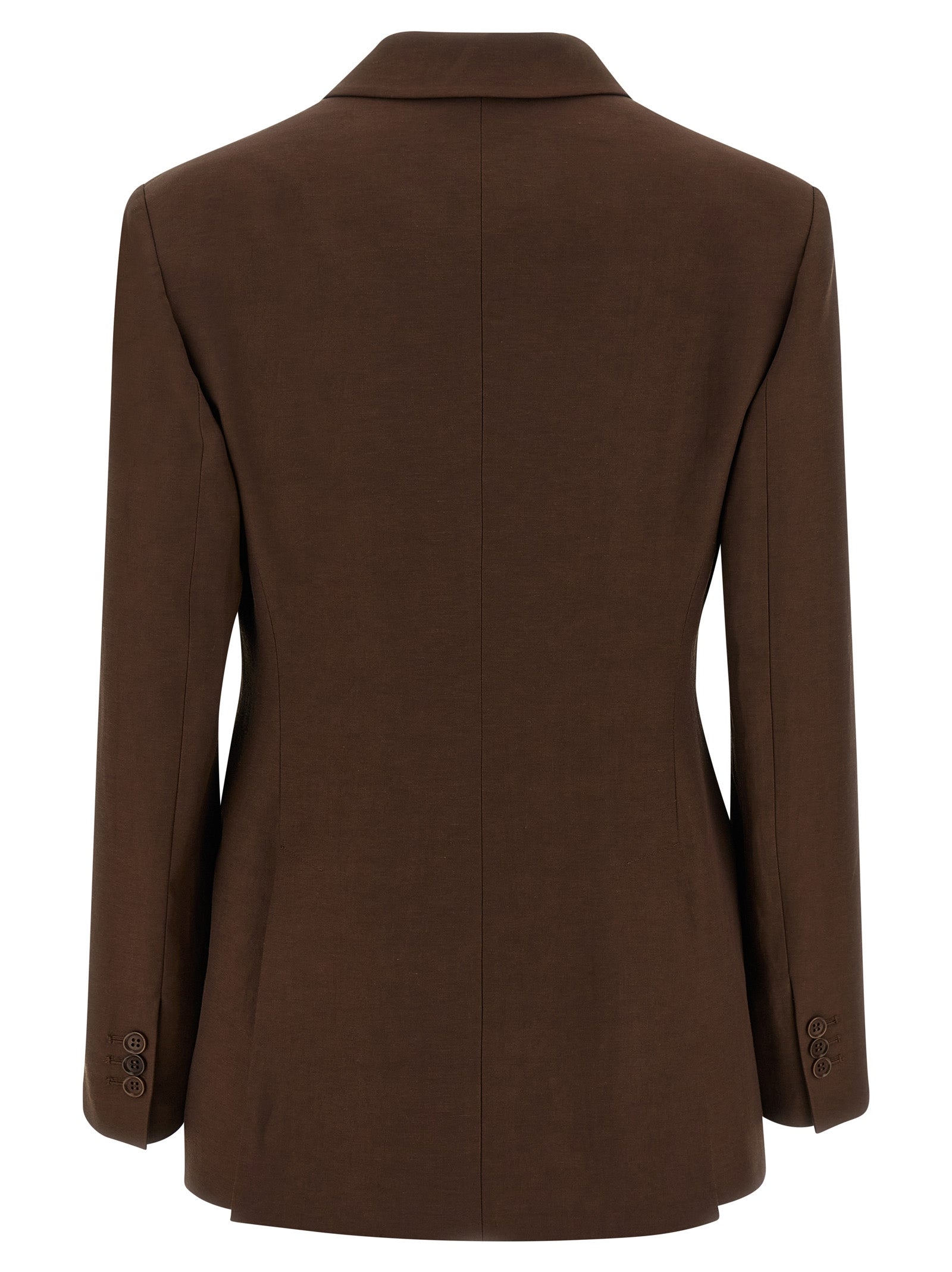 P.A.R.O.S.H. Brauner Viskose-Blazer
