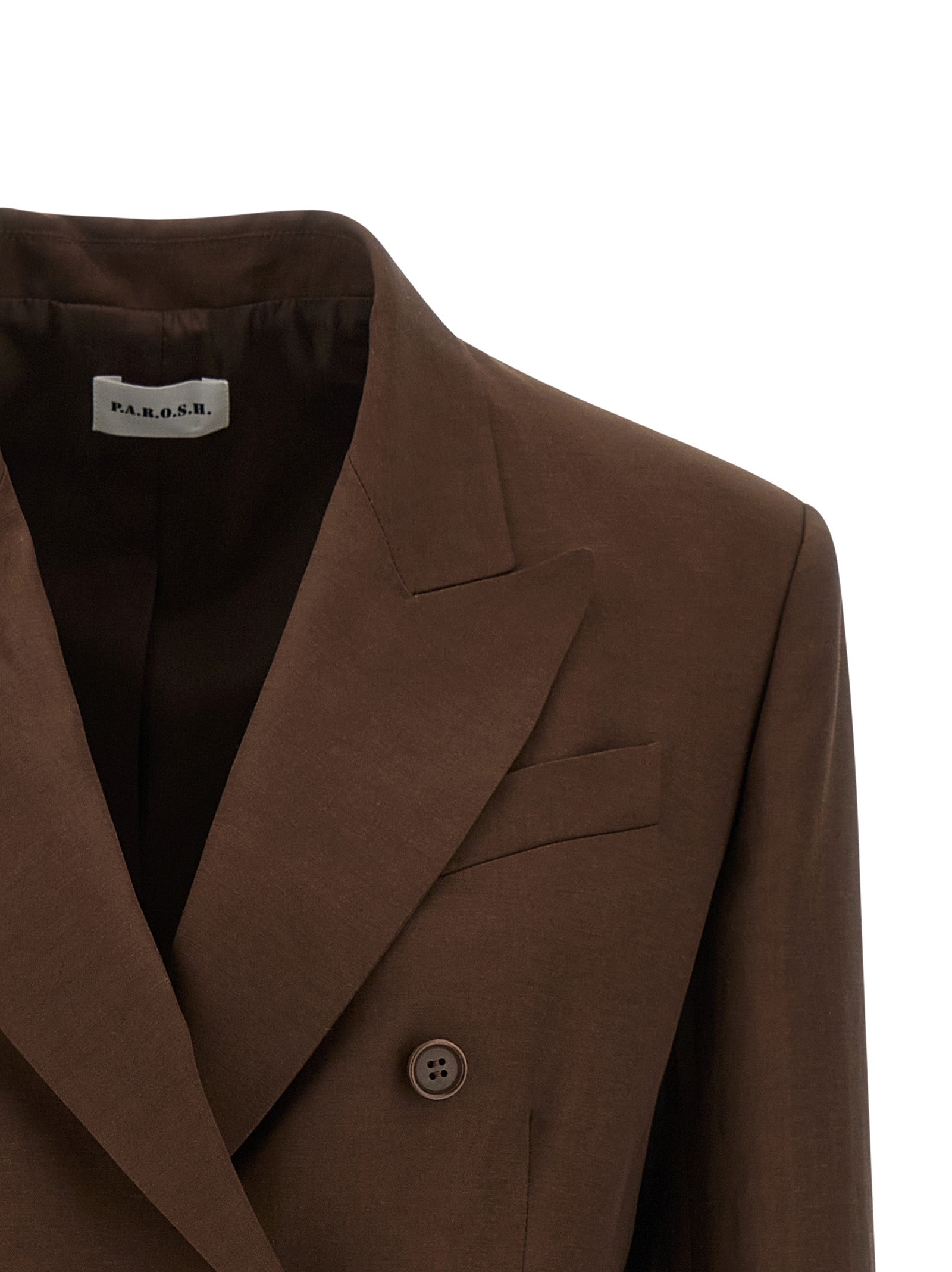 P.A.R.O.S.H. Brauner Viskose-Blazer