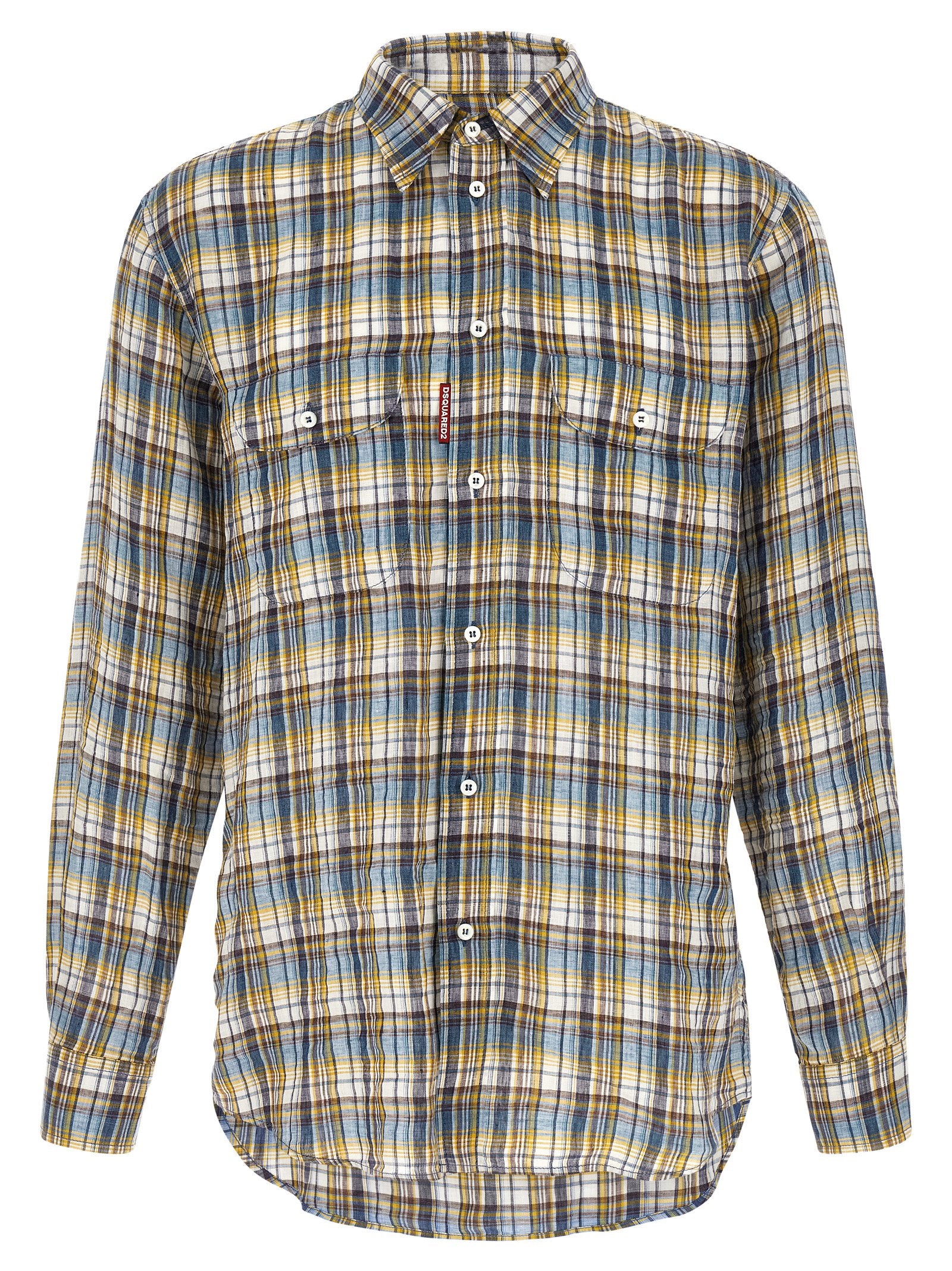 Dsquared² Mehrfarbige Leinenbluse