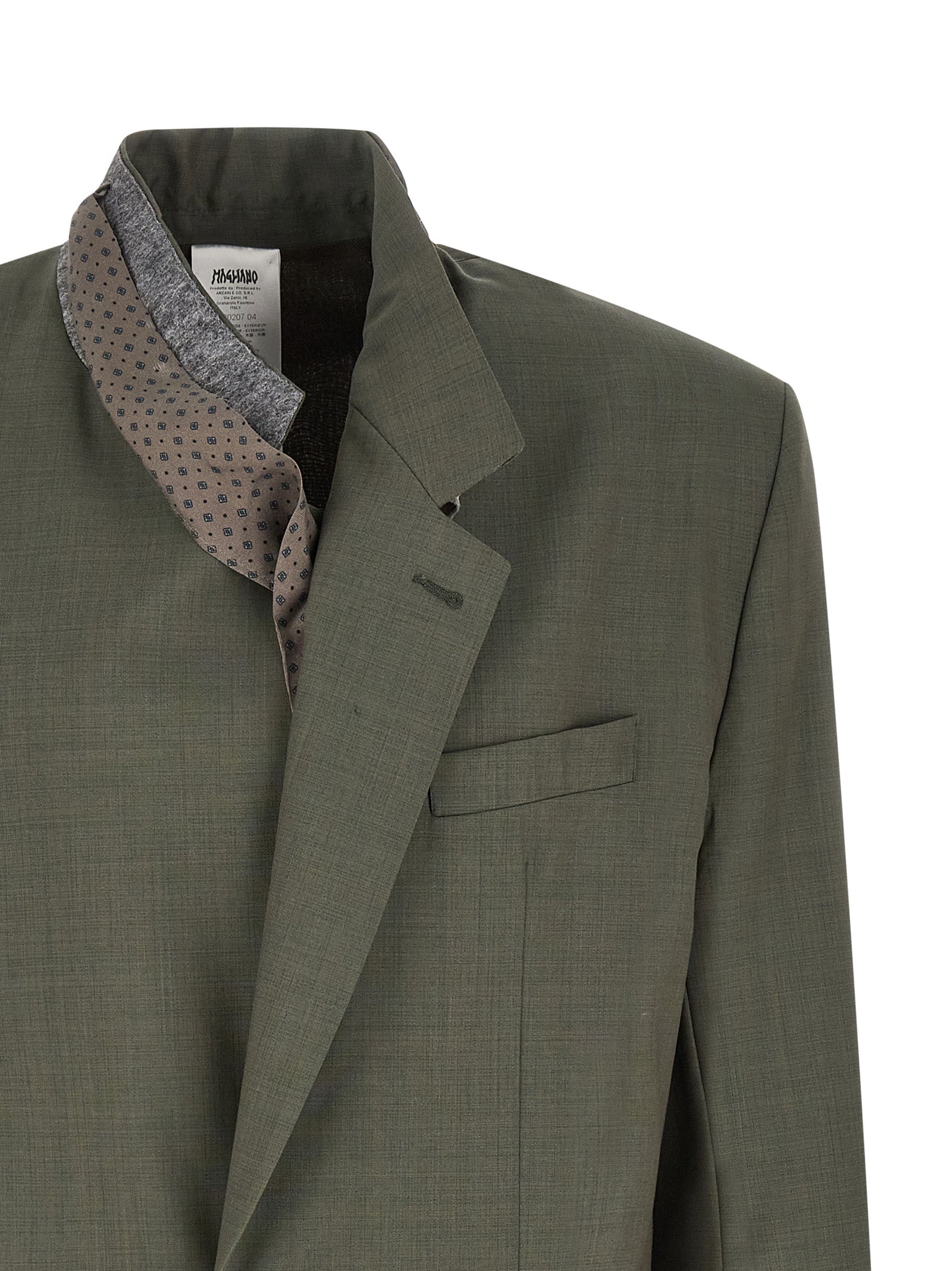 Magliano Zweifarbiger Blazer aus reiner Schurwolle