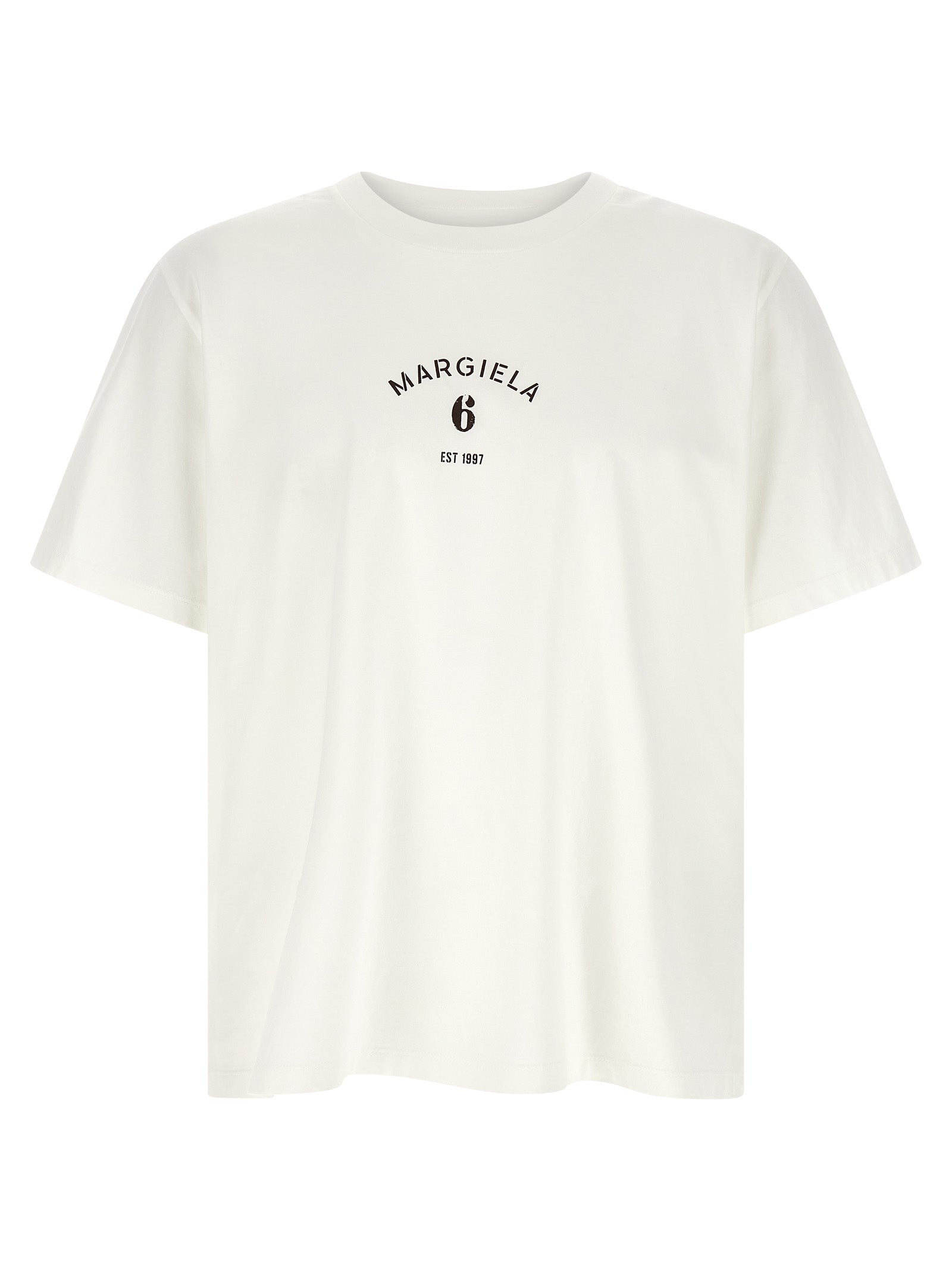 MM6 Maison Margiela Weißes Baumwoll-T-Shirt