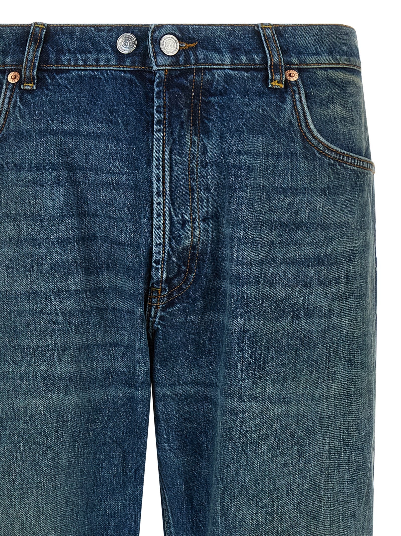 Department 5 Blaue Jeans aus Baumwolle im geraden Schnitt