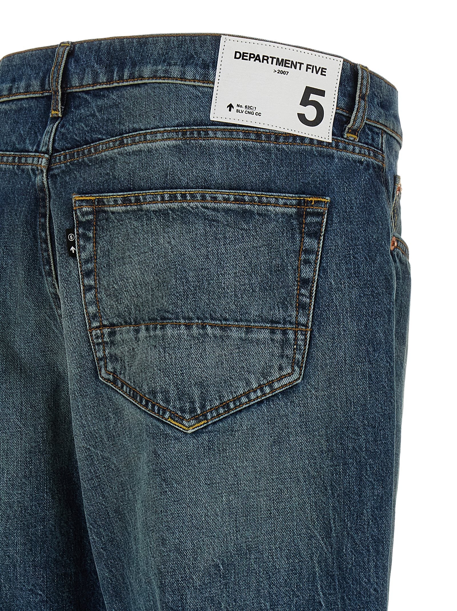 Department 5 Blaue Jeans aus Baumwolle im geraden Schnitt