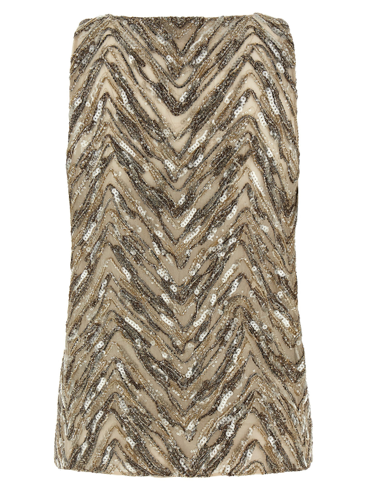 Brunello Cucinelli Beige Seidentops