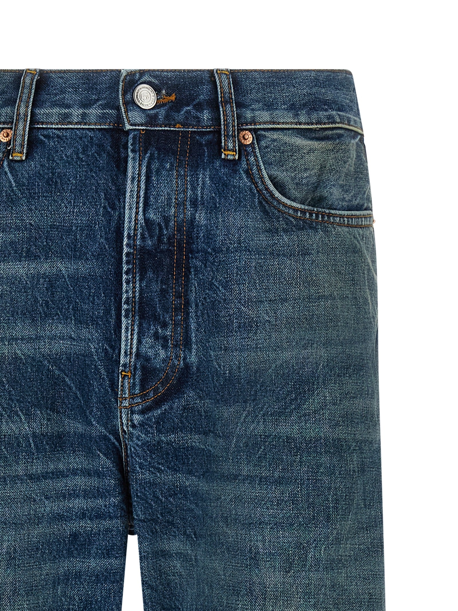 Department 5 Blaue Jeans aus Baumwolle im geraden Schnitt