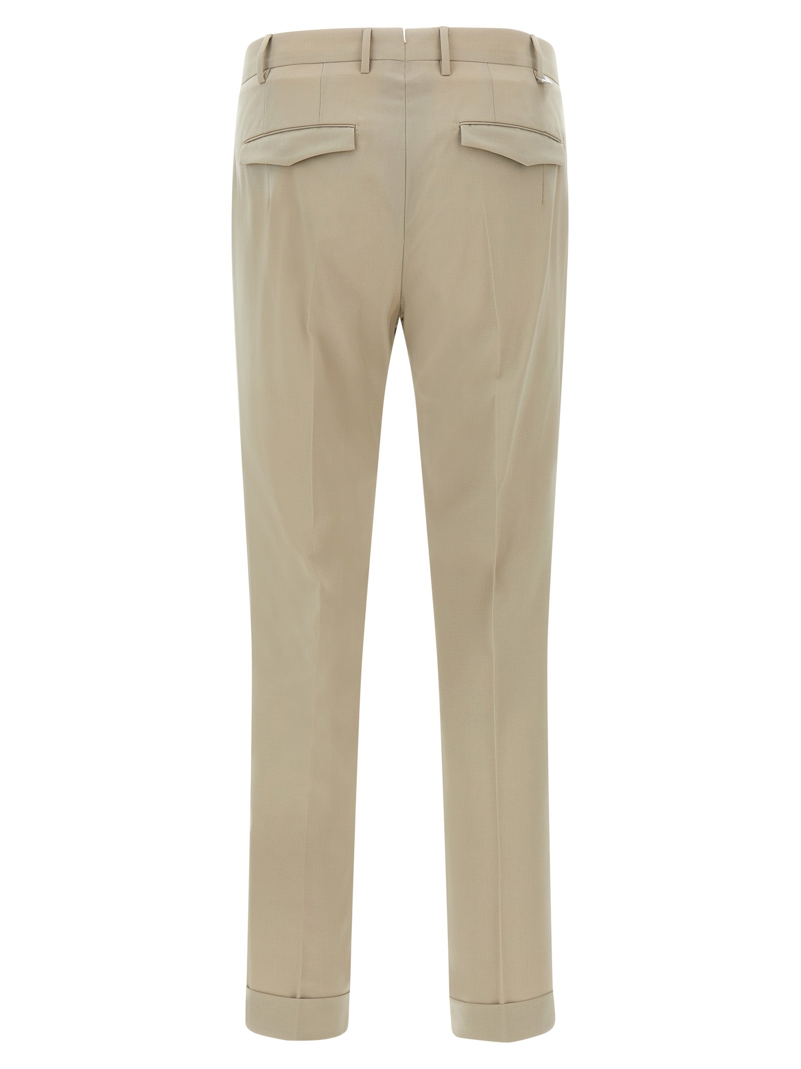 PT Torino Beige Virgin Wool Anzughose