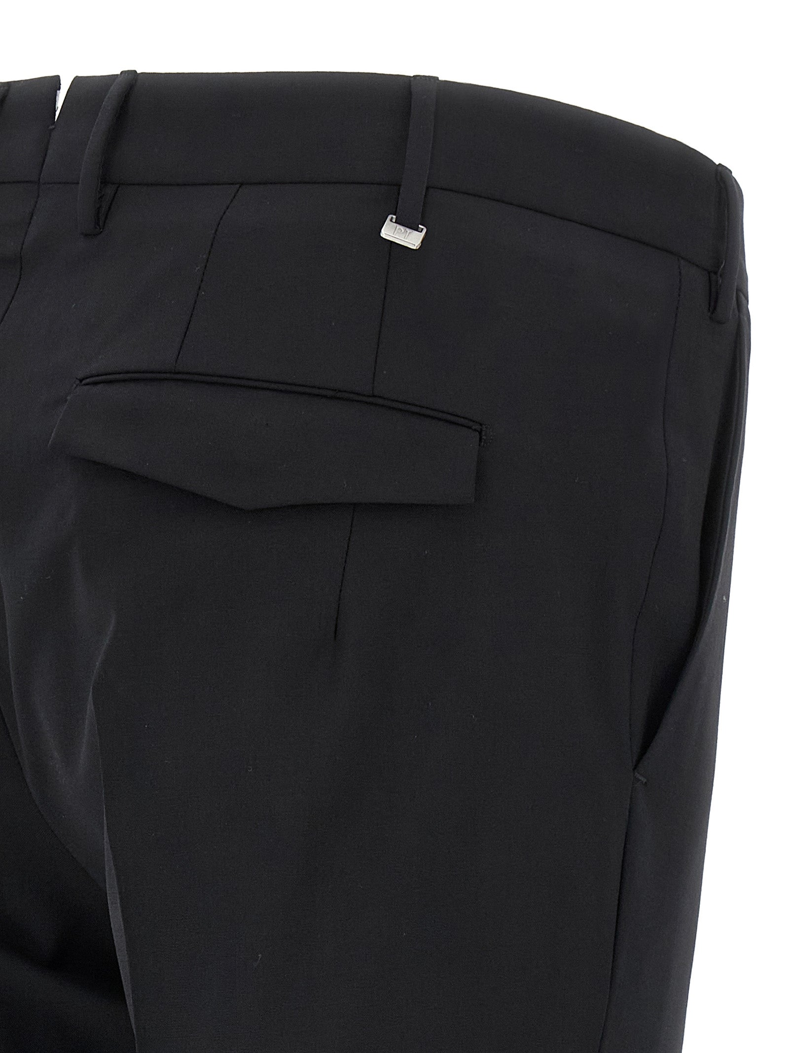 PT Torino Schwarze Hose aus reiner Schurwolle