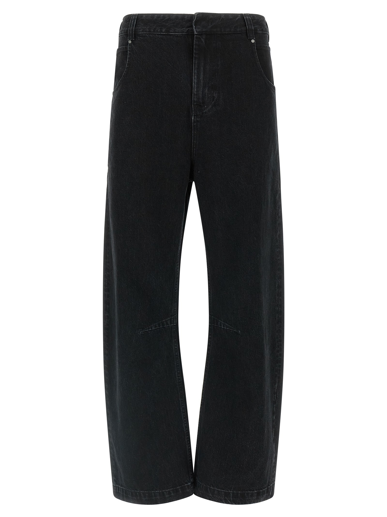 Entire Studios Schwarze Baumwoll-Jeans mit geradem Bein