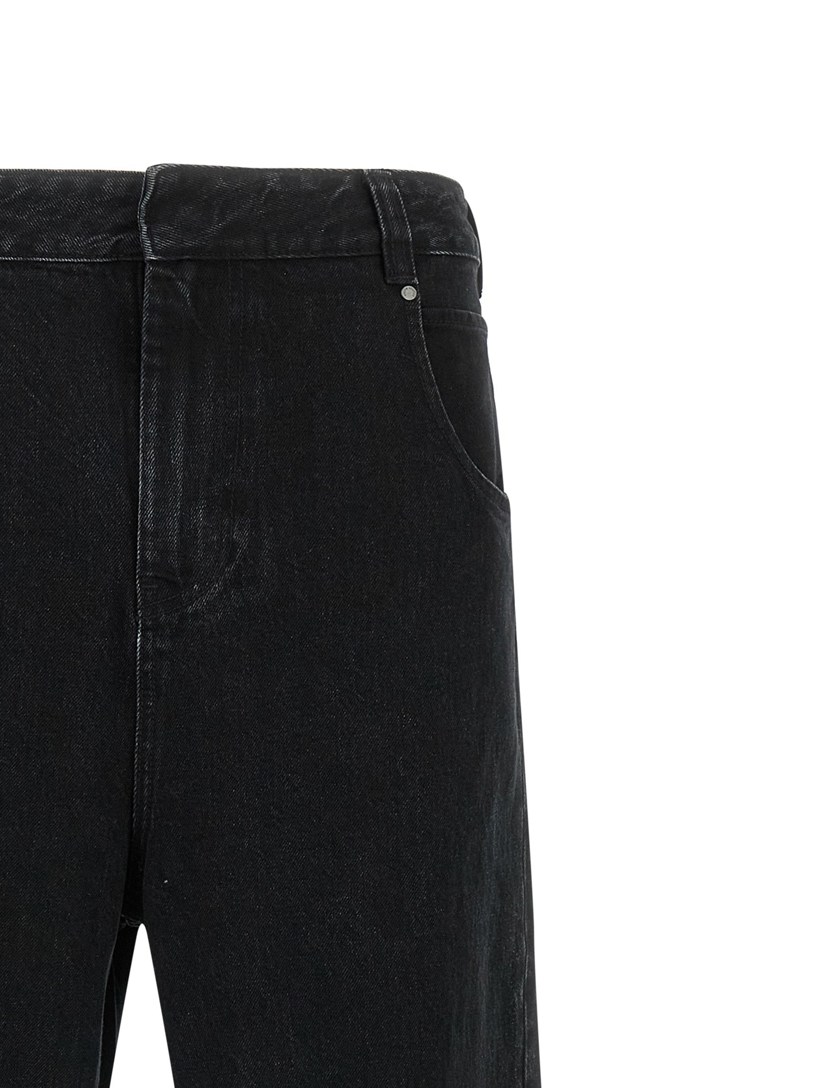 Entire Studios Schwarze Baumwoll-Jeans mit geradem Bein
