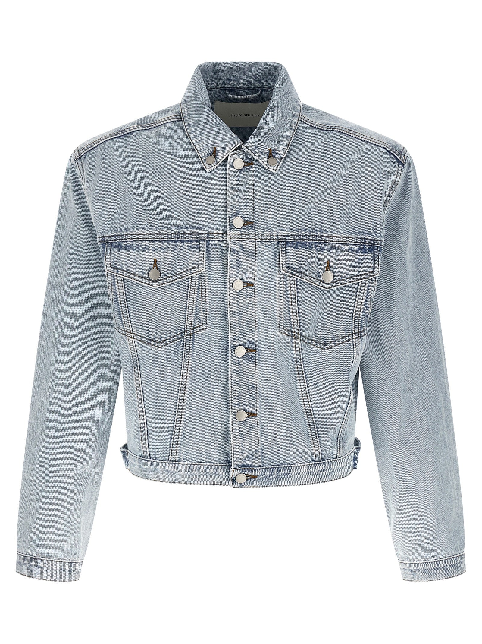 Entire Studios Blaue Jeansjacke aus Baumwolle