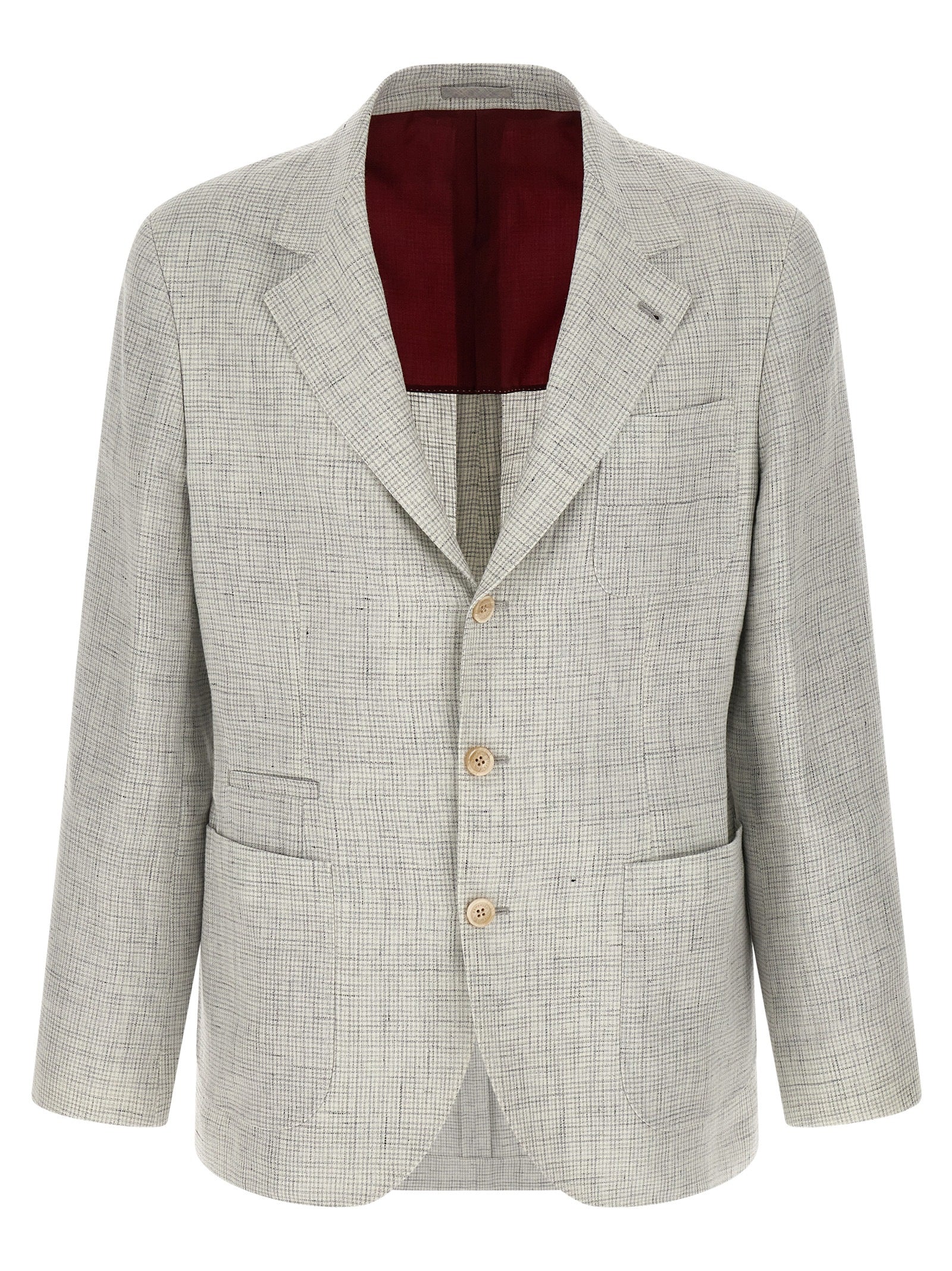 Brunello Cucinelli Weißer Leinenblazer