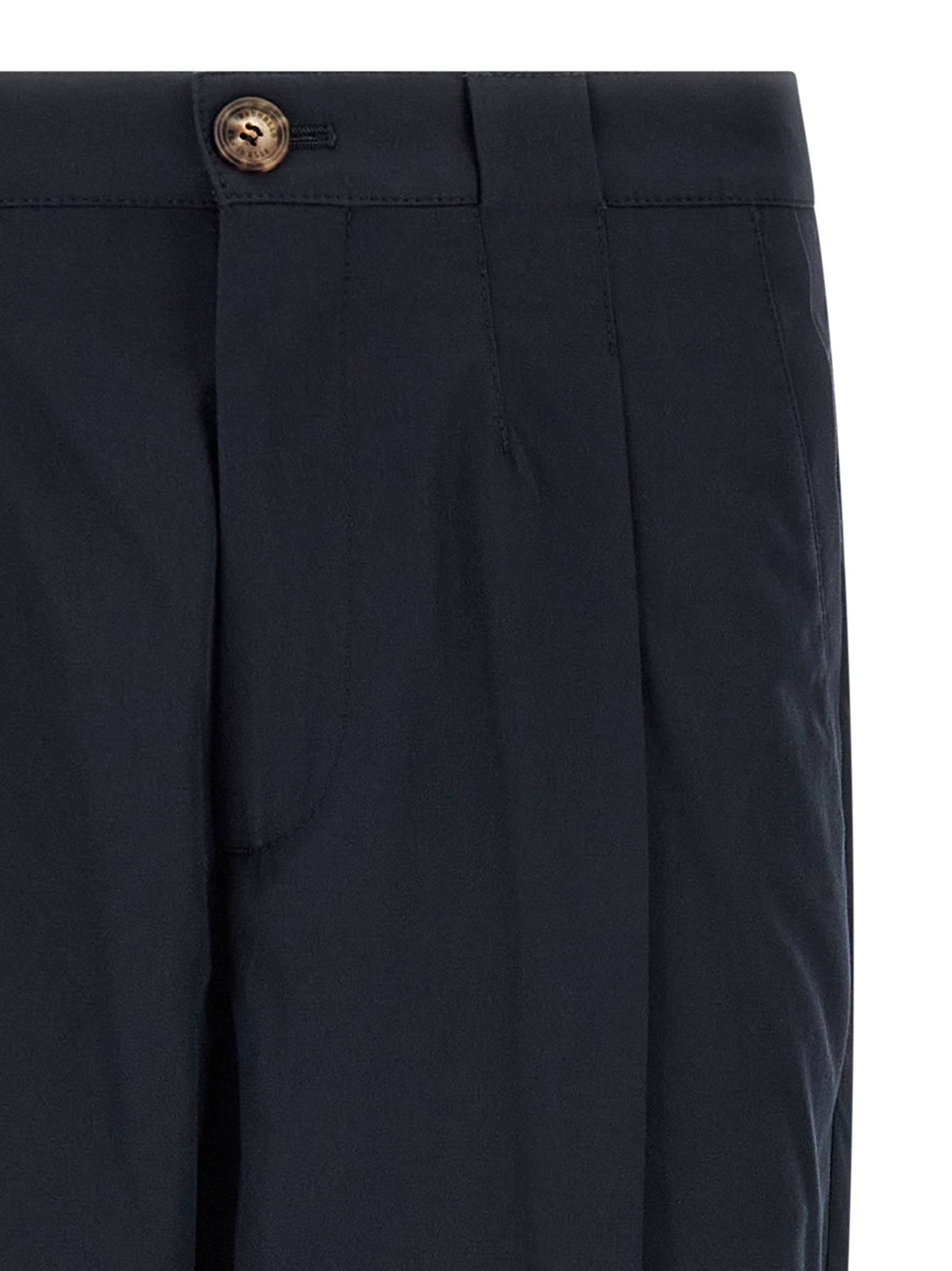 Brunello Cucinelli Blaue Baumwoll-Chino-Hose