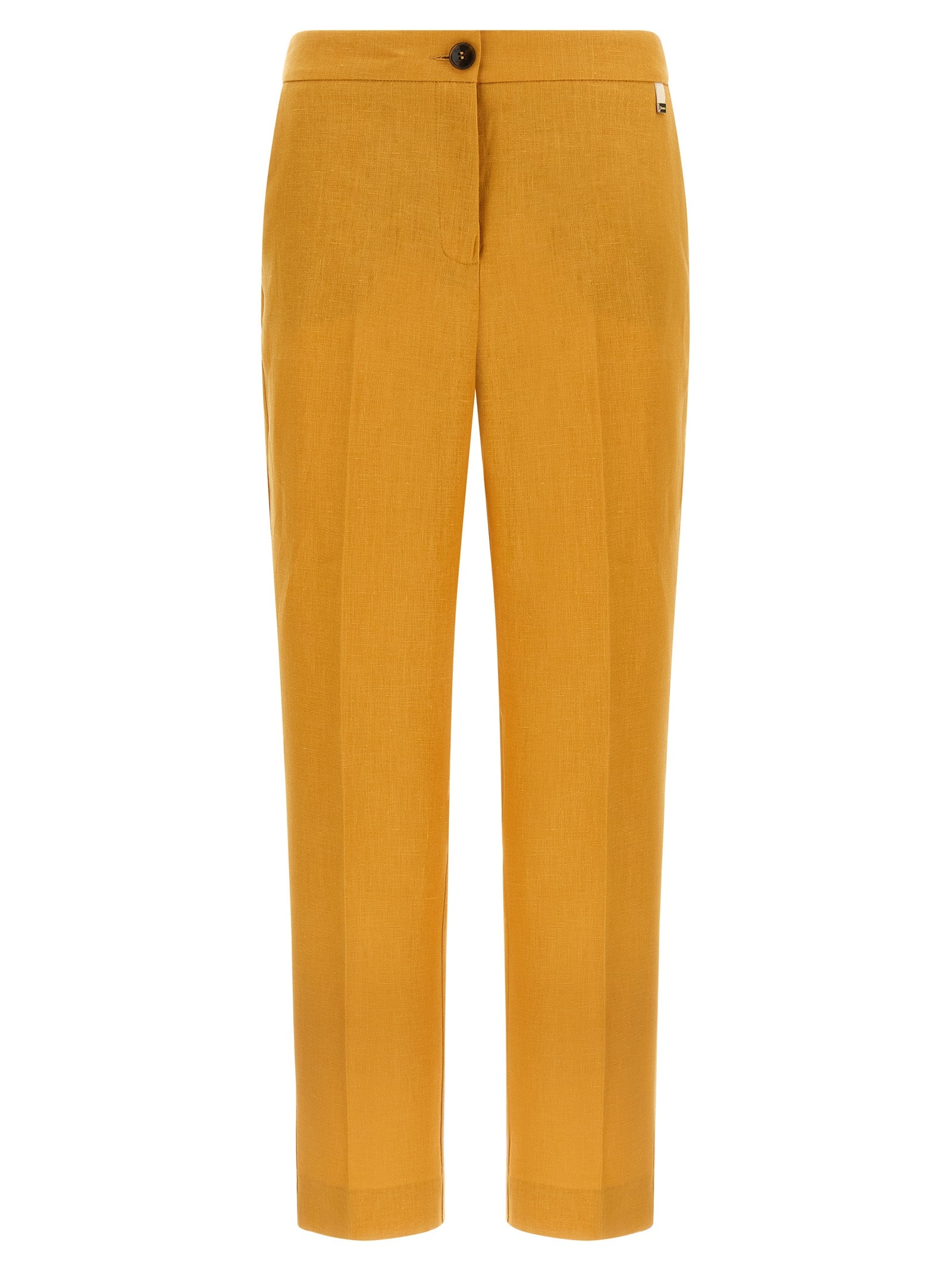 Herno Orange Leinen Casual Hose