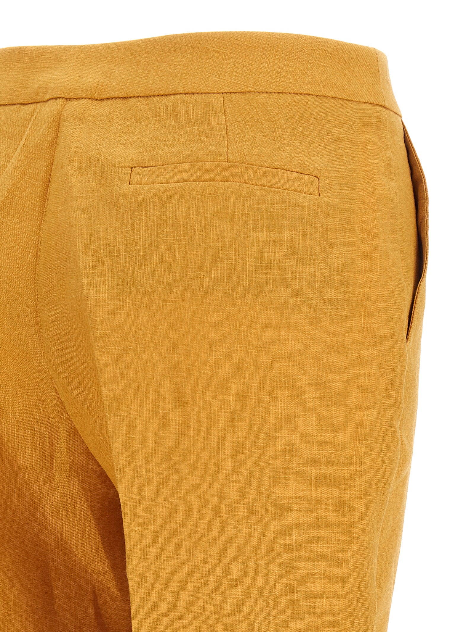 Herno Orange Leinen Casual Hose