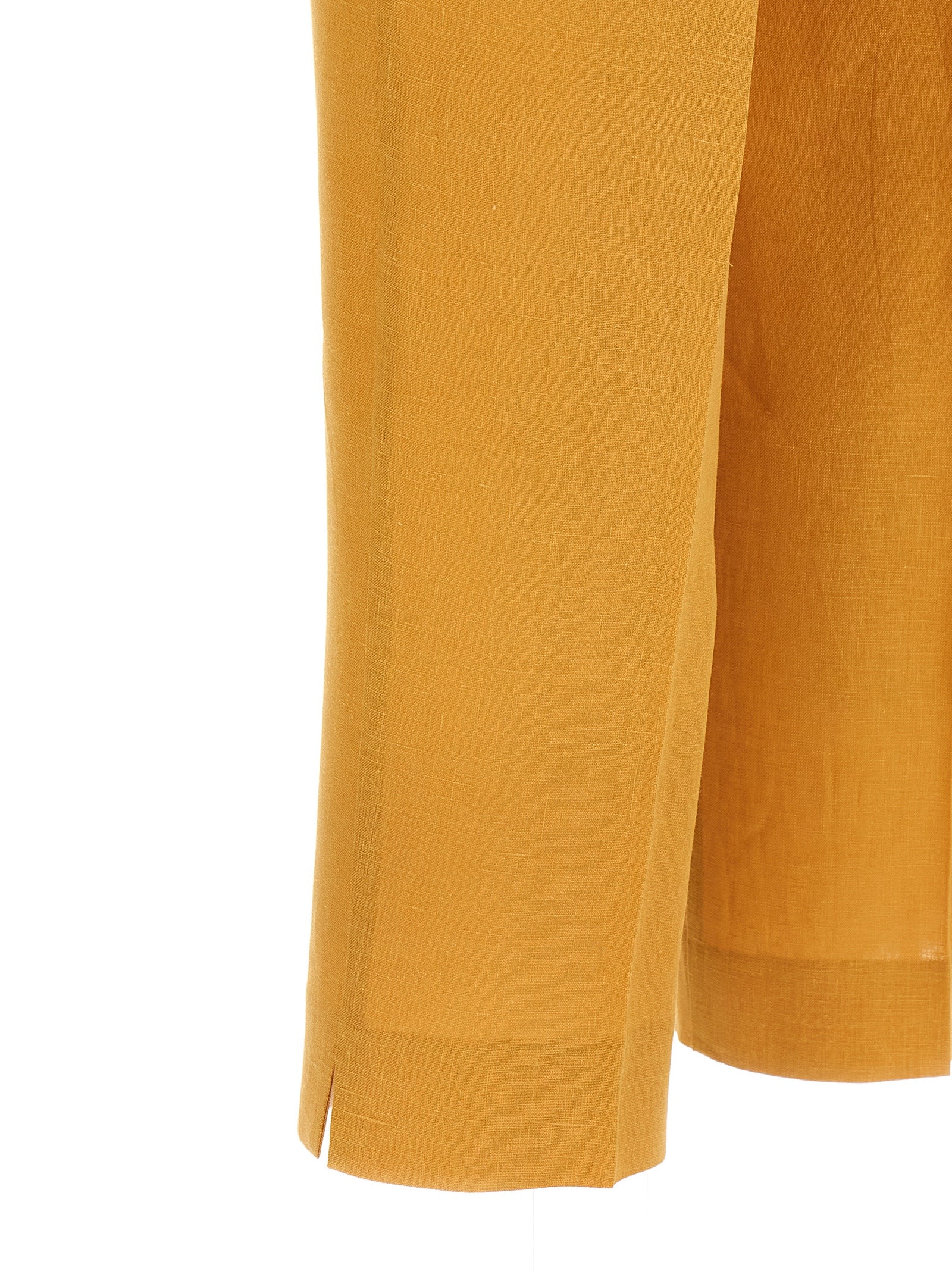 Herno Orange Leinen Casual Hose