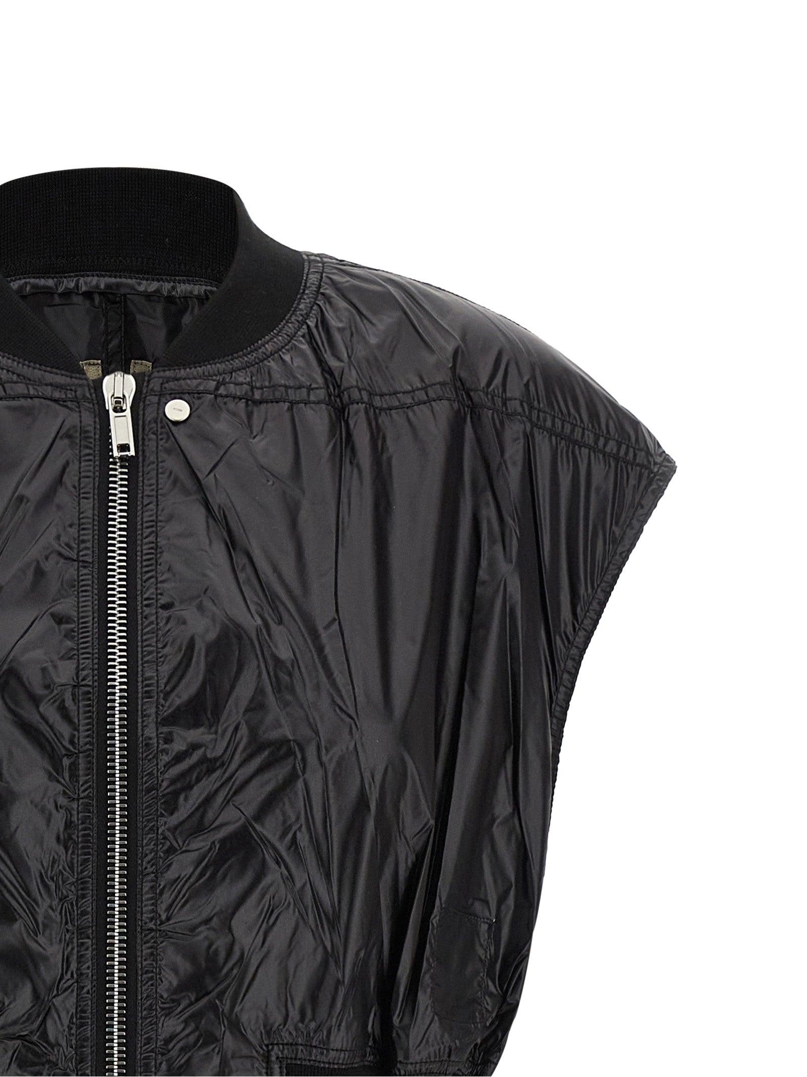 DRKSHDW Schwarze ärmellose Nylon-Jacke