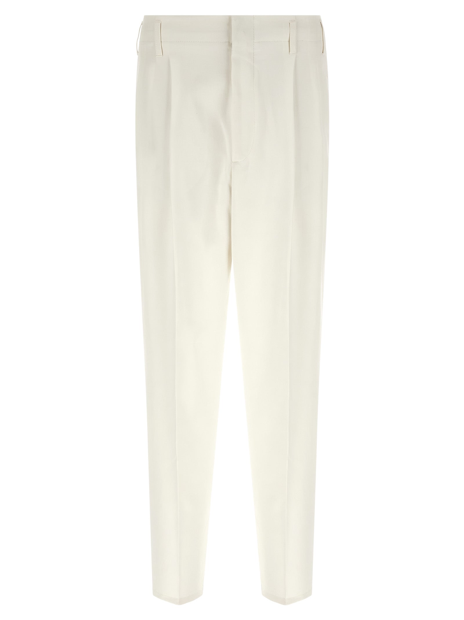 Brunello Cucinelli Weiße Baumwollhose im Casual-Look