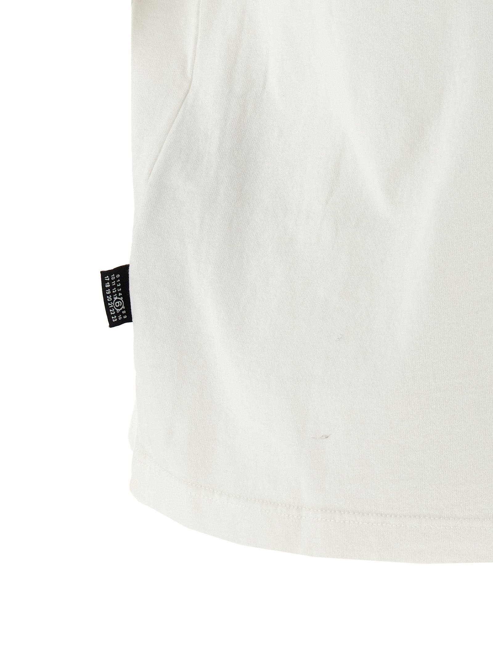 MM6 Maison Margiela Weißes Baumwoll-T-Shirt