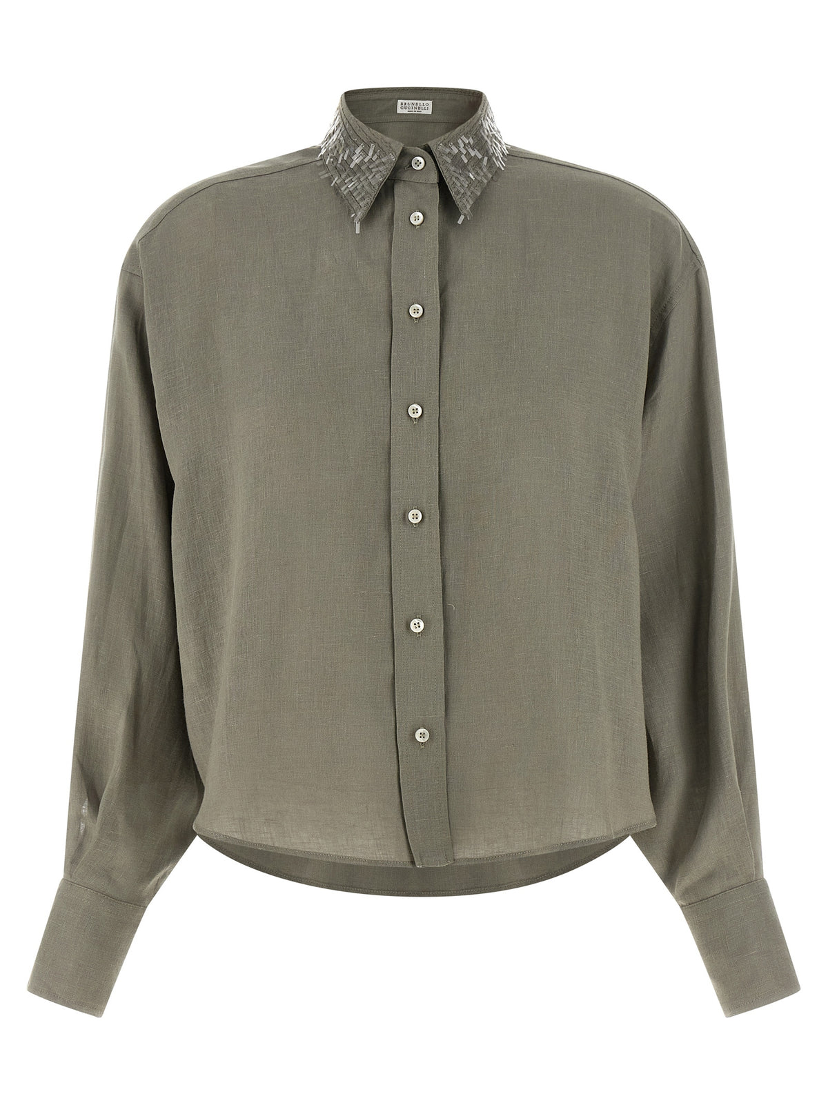 Brunello Cucinelli Zweifarbige Leinenbluse