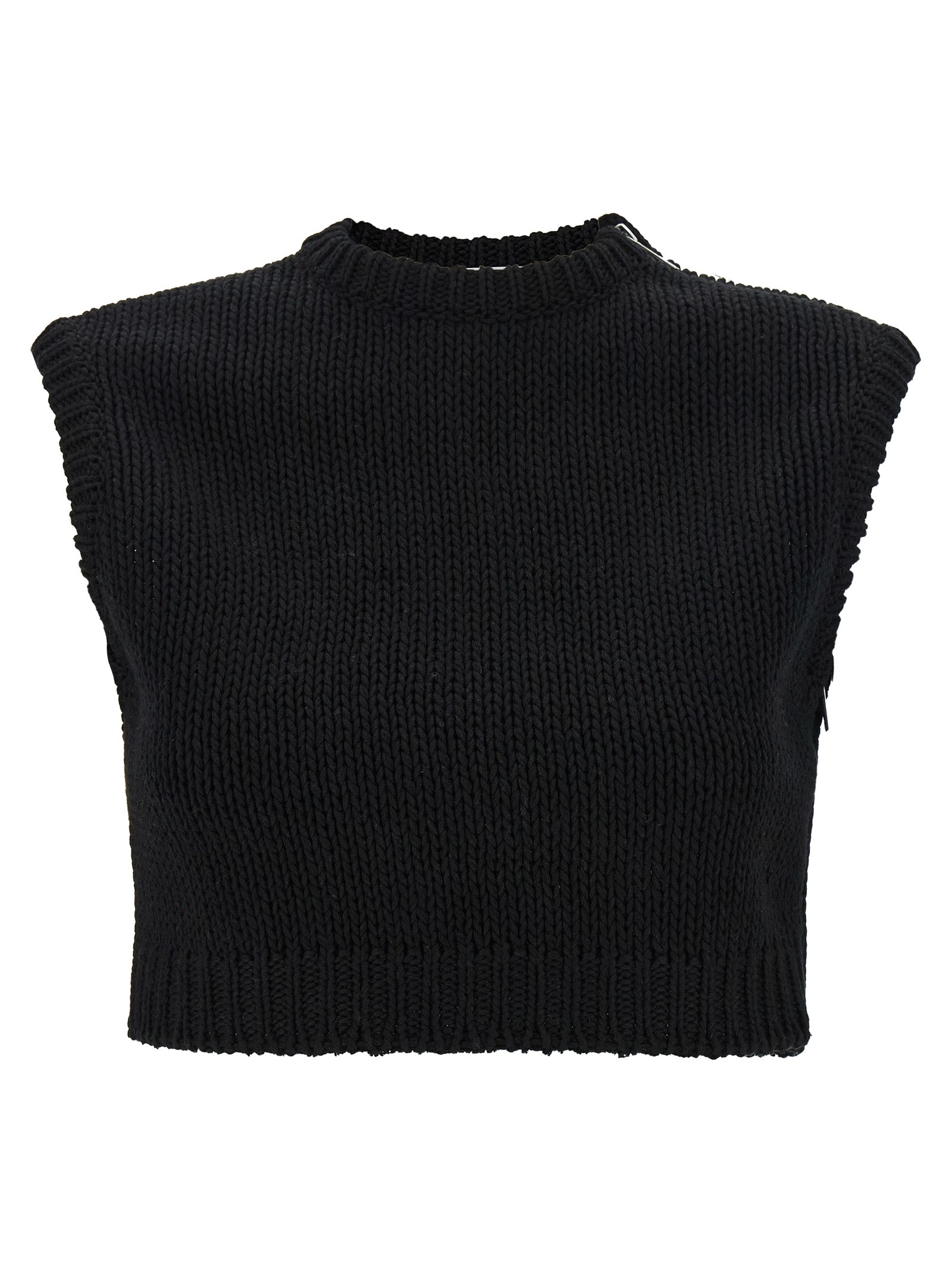 Max Mara Schwarzer Baumwollcardigan
