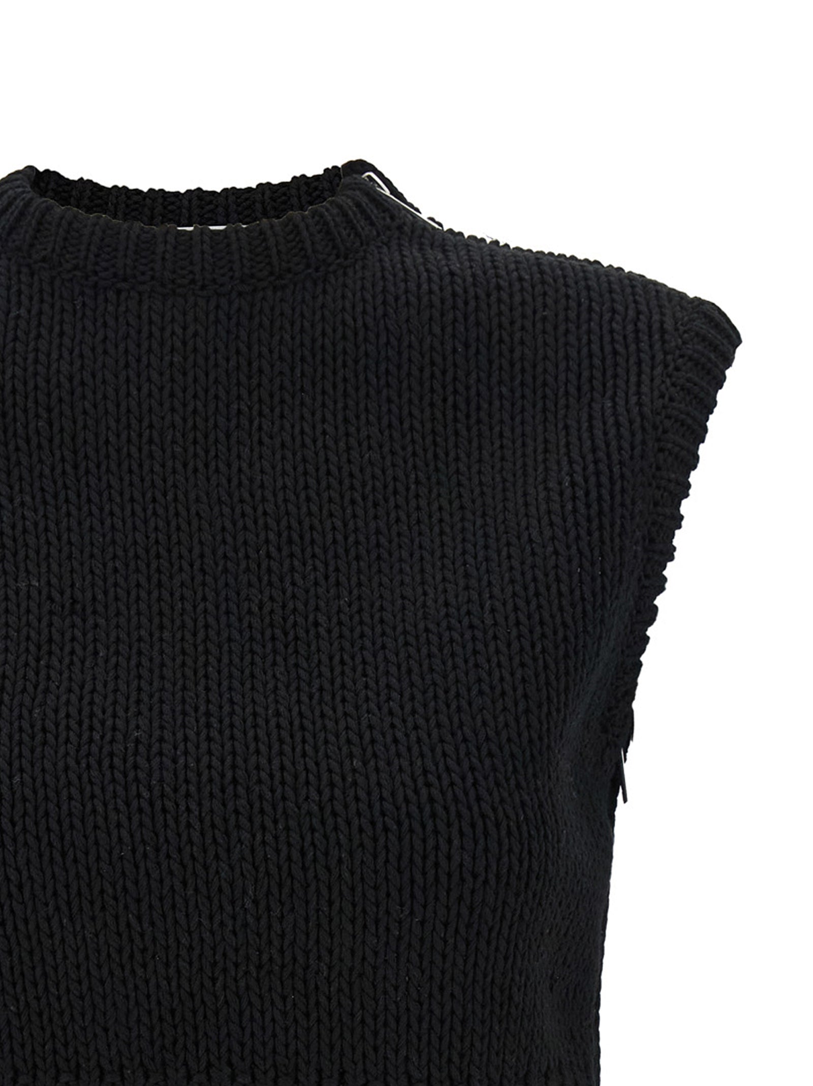 Max Mara Schwarzer Baumwollcardigan