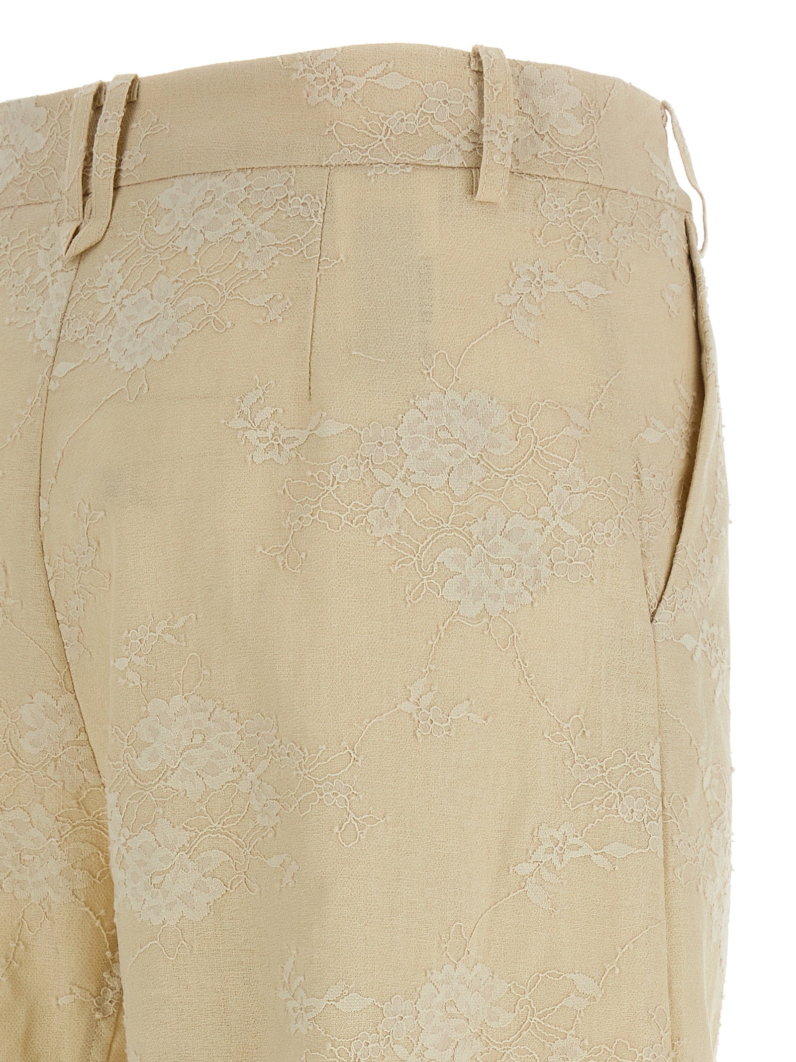 PINKO Beige Leinenhose