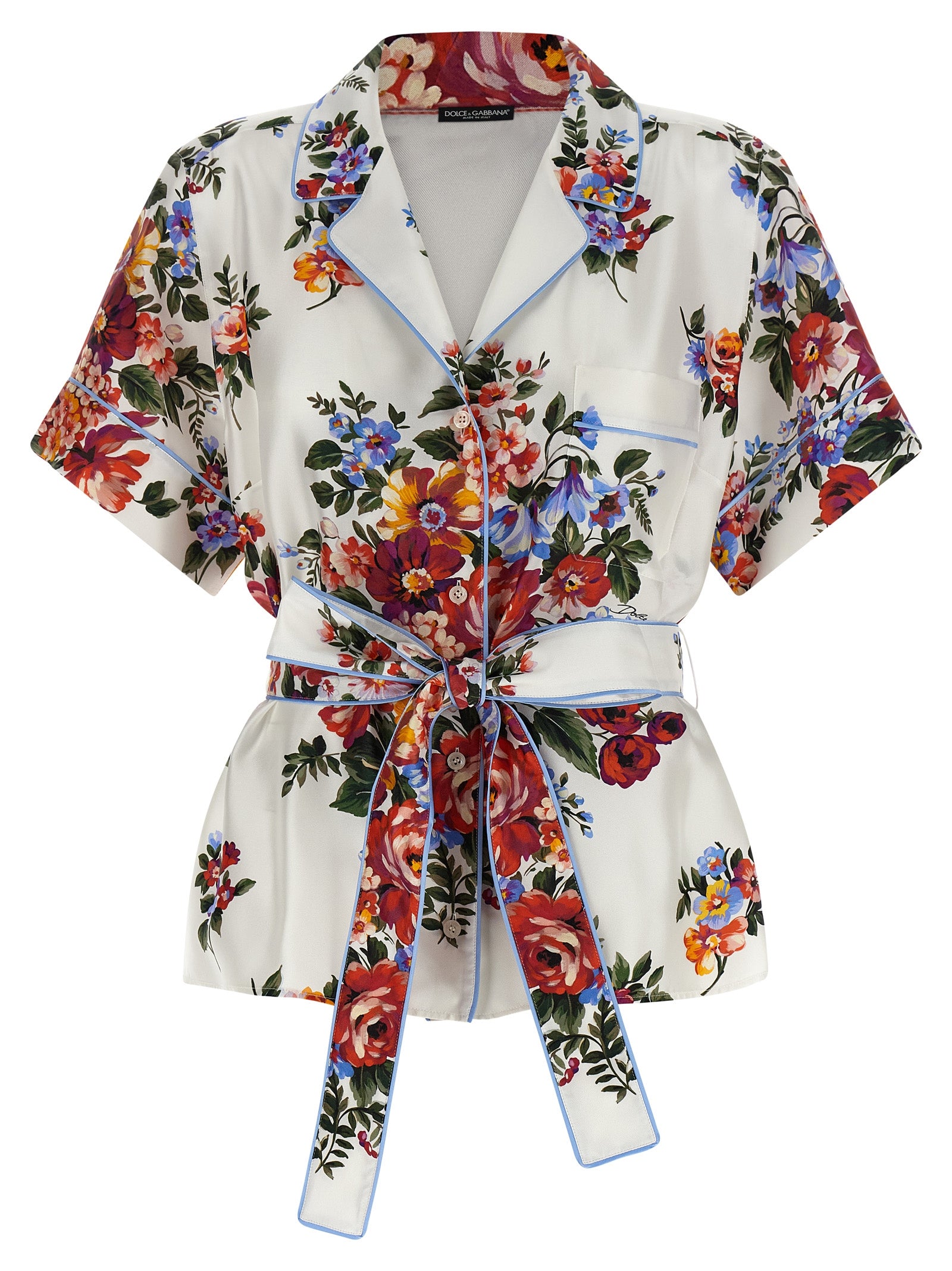 Dolce & Gabbana Seidenbluse in Weiß