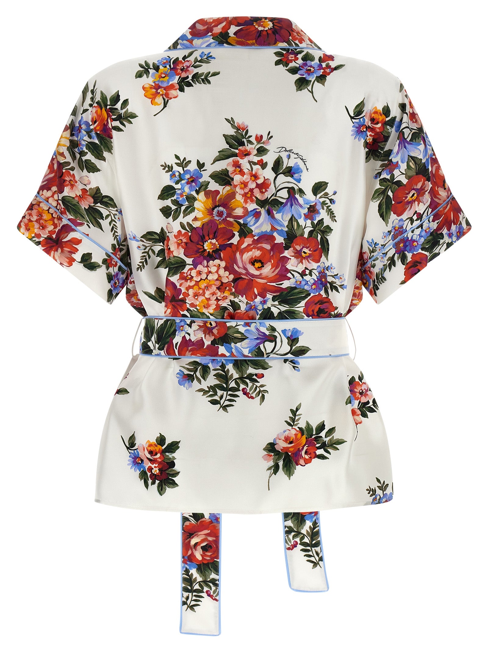 Dolce & Gabbana Seidenbluse in Weiß