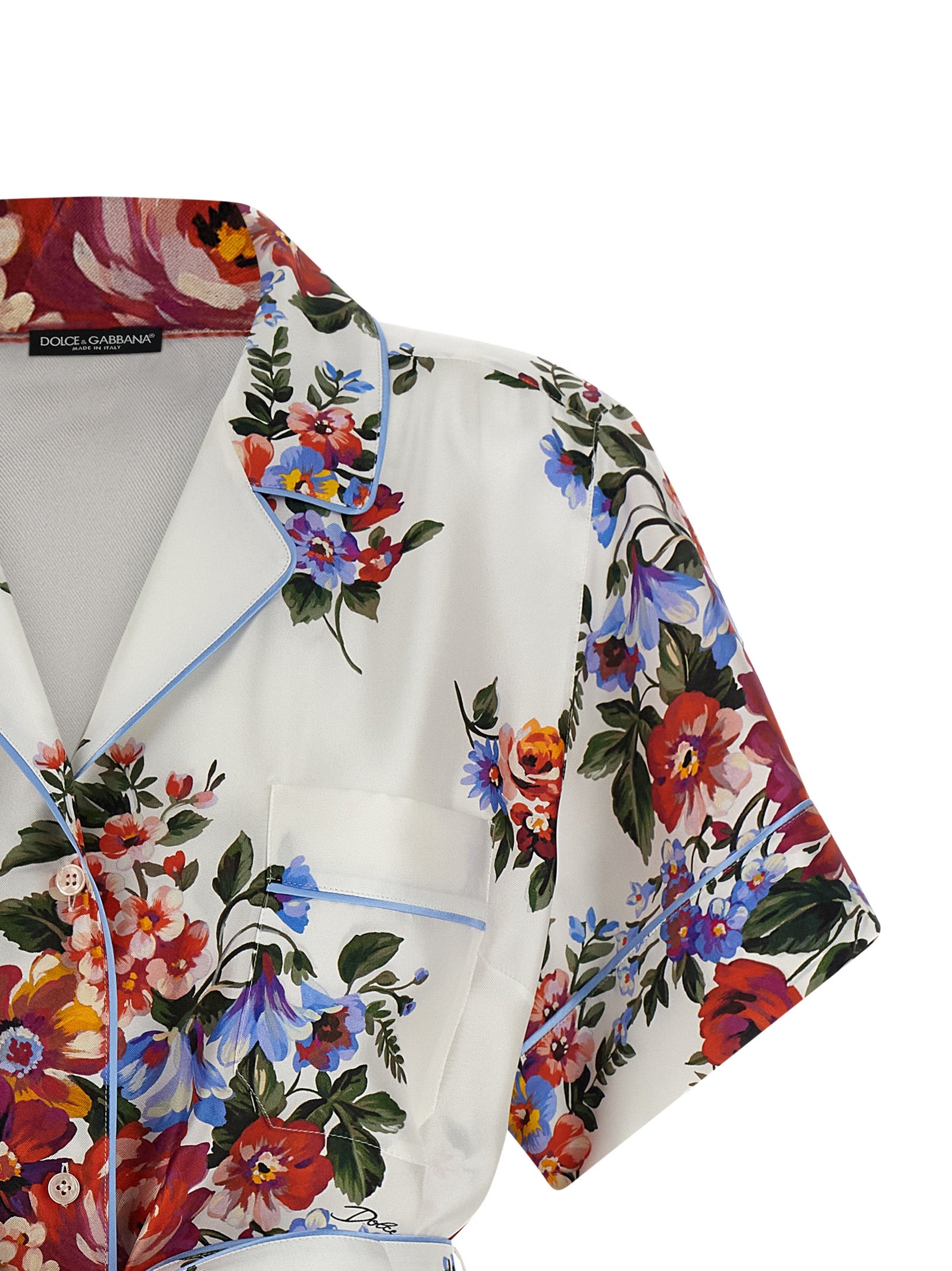 Dolce & Gabbana Seidenbluse in Weiß