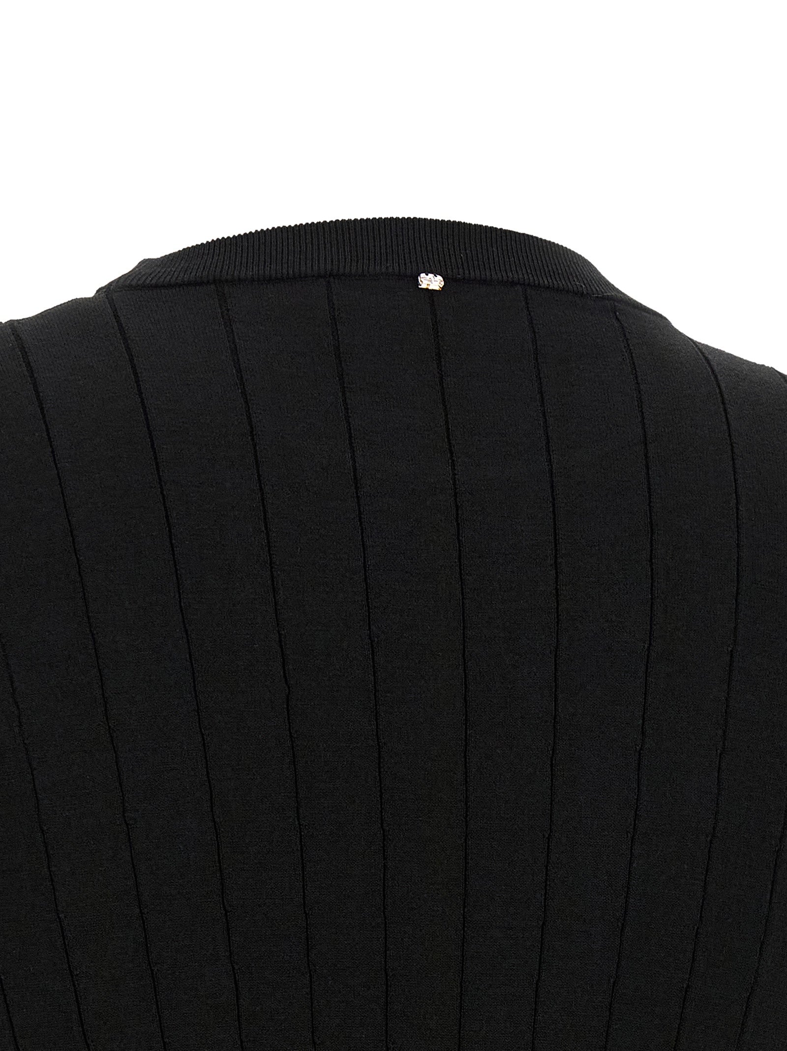 Sportmax Schwarzes Viskose-Kurzkleid