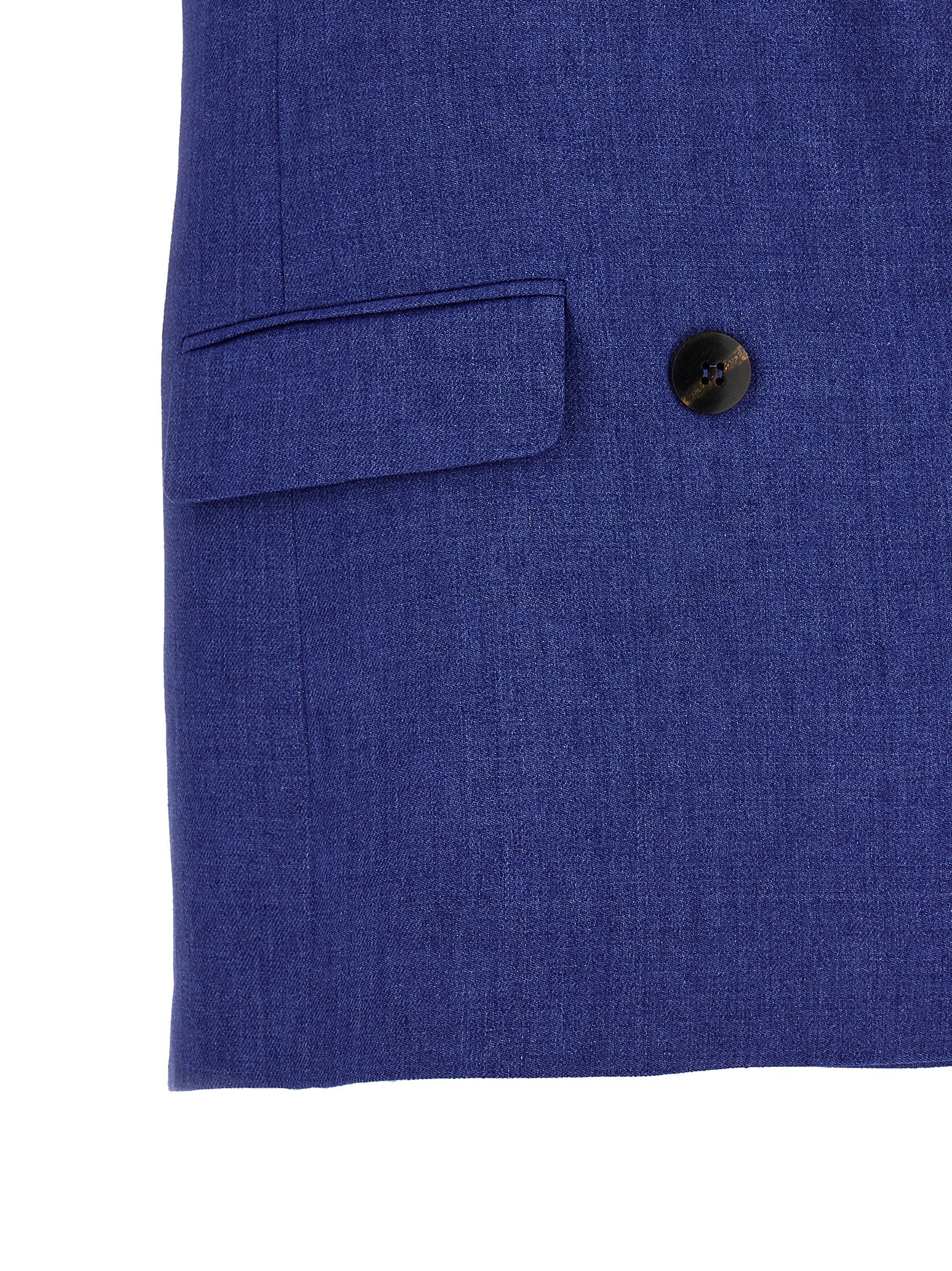 Max Mara Blaue Leinen-Weste